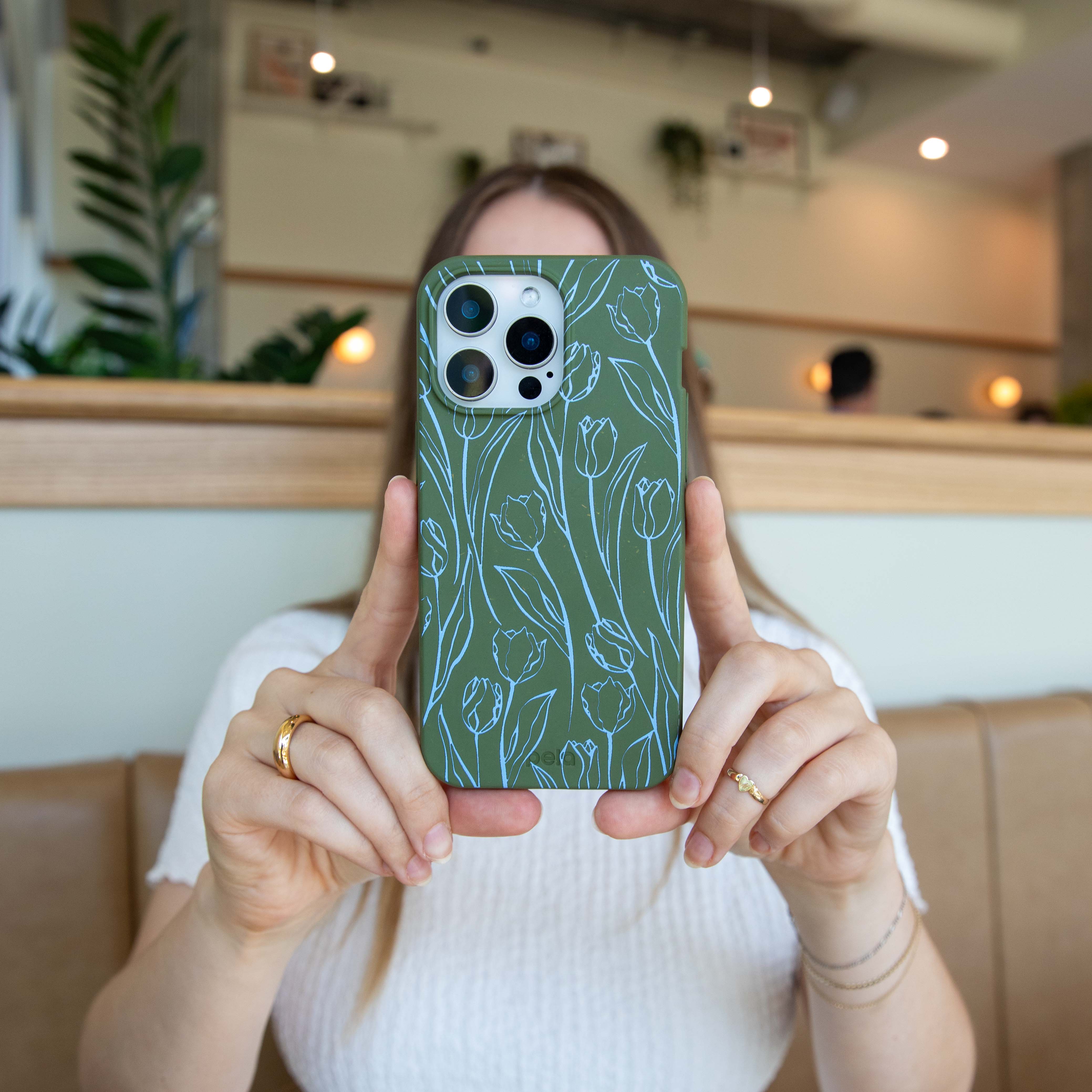 Forest Floor Tulip Dreams iPhone 16 Plus Case - Image 7