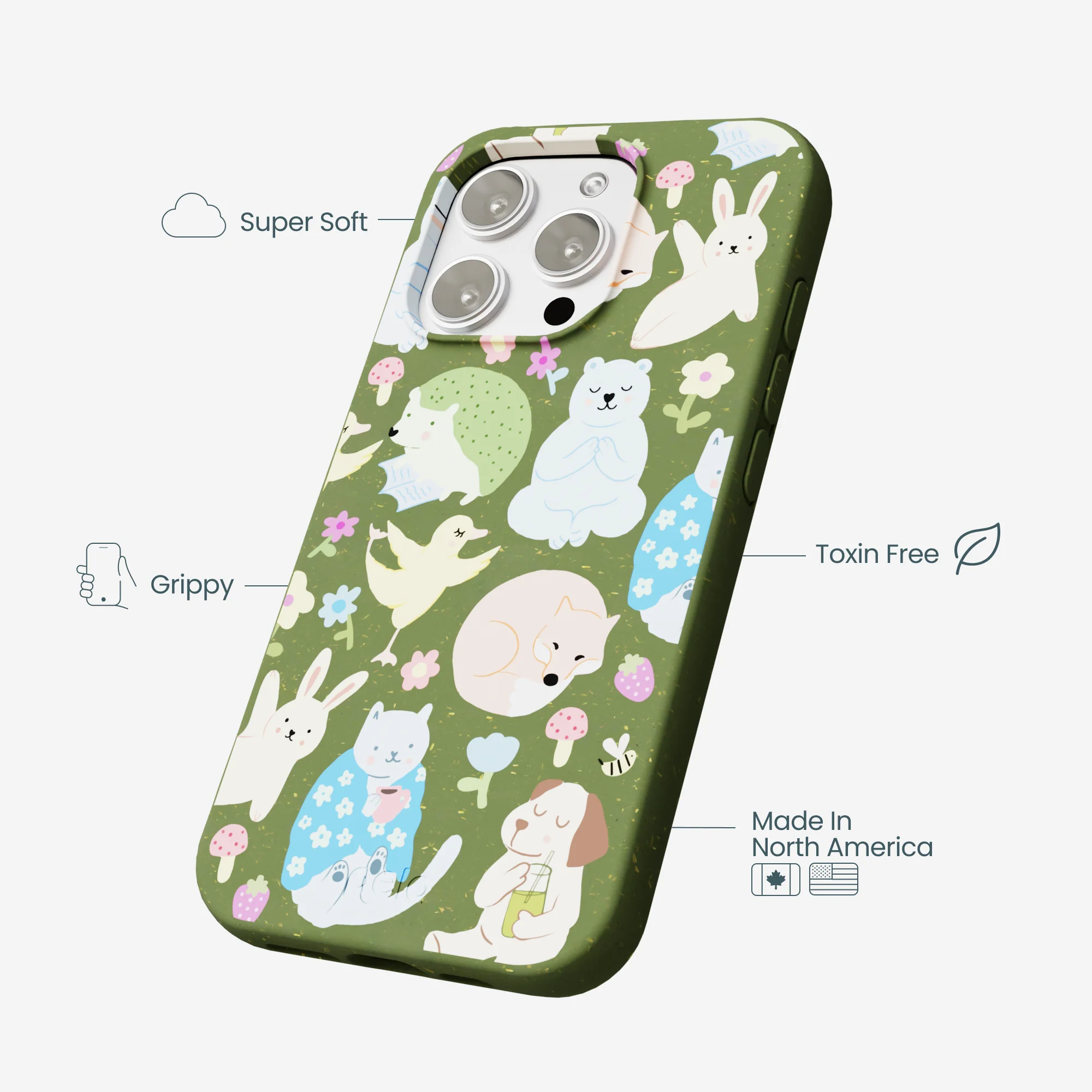 Forest Floor Wellness Creatures iPhone 16 Pro Max Case - Image 4