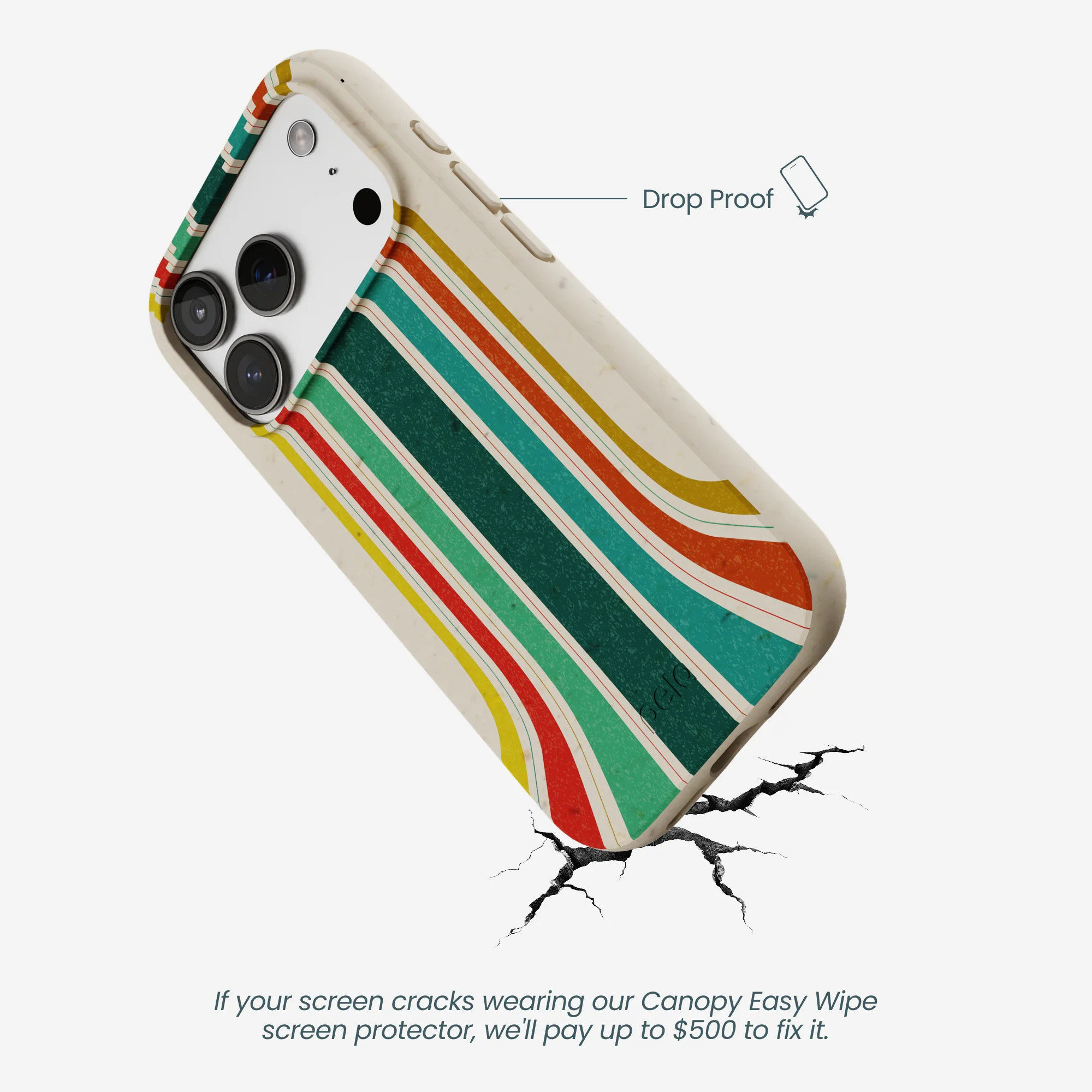 London Fog Retro Lines iPhone 17 Pro Case - Image 5