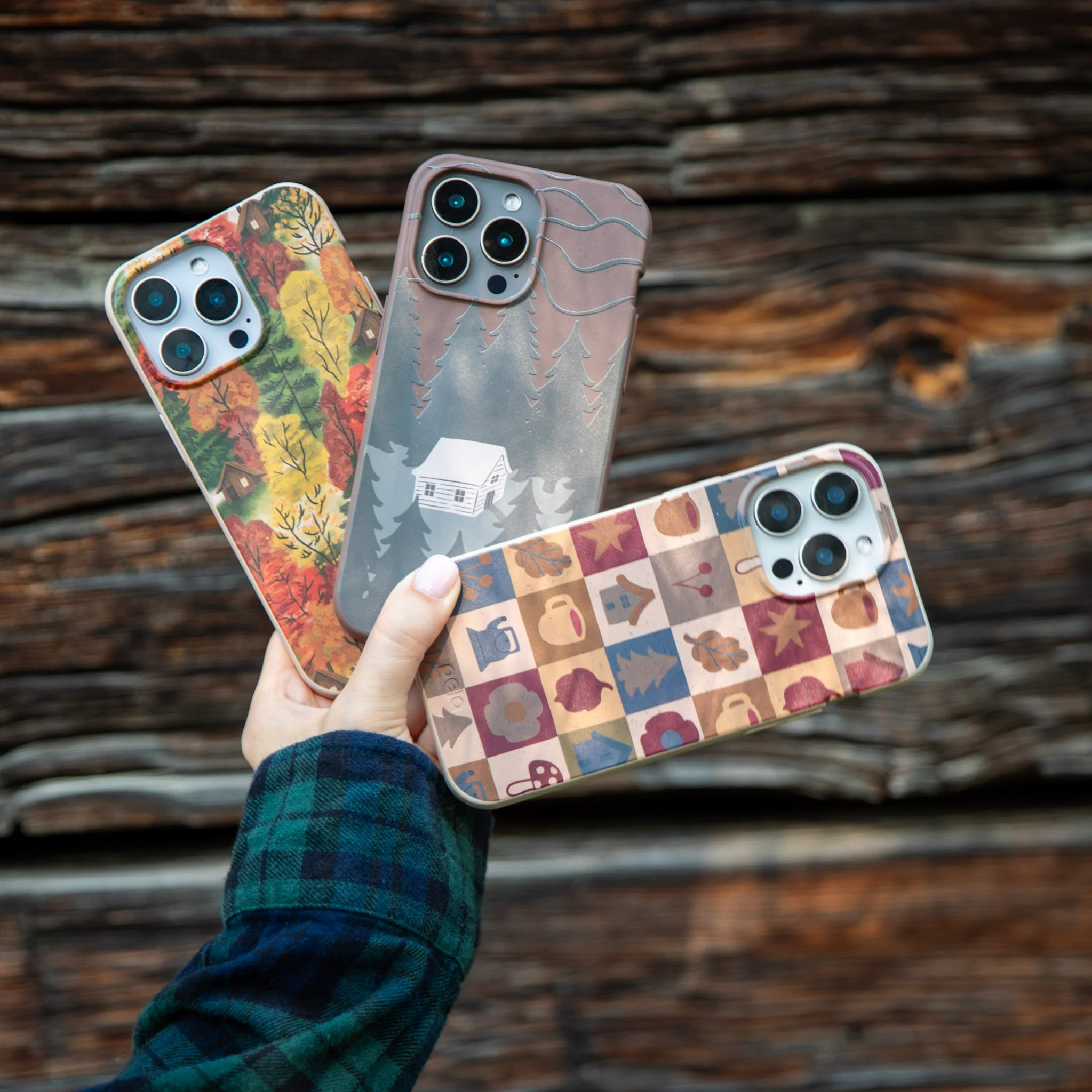 London Fog Rustic Grid iPhone 12/ iPhone 12 Pro Case - Image 5