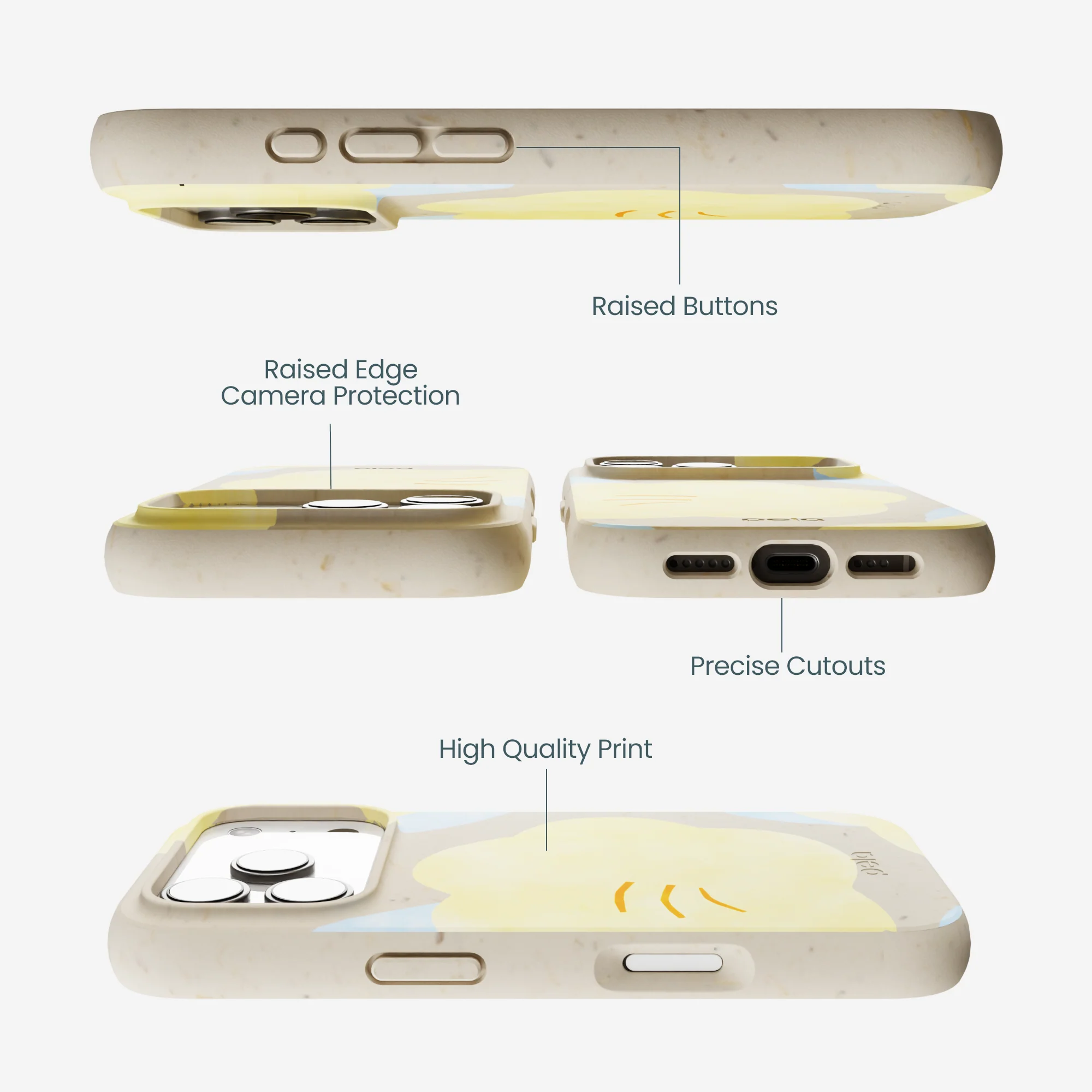 London Fog Yellow Flowers iPhone 17 Pro Case - Image 3