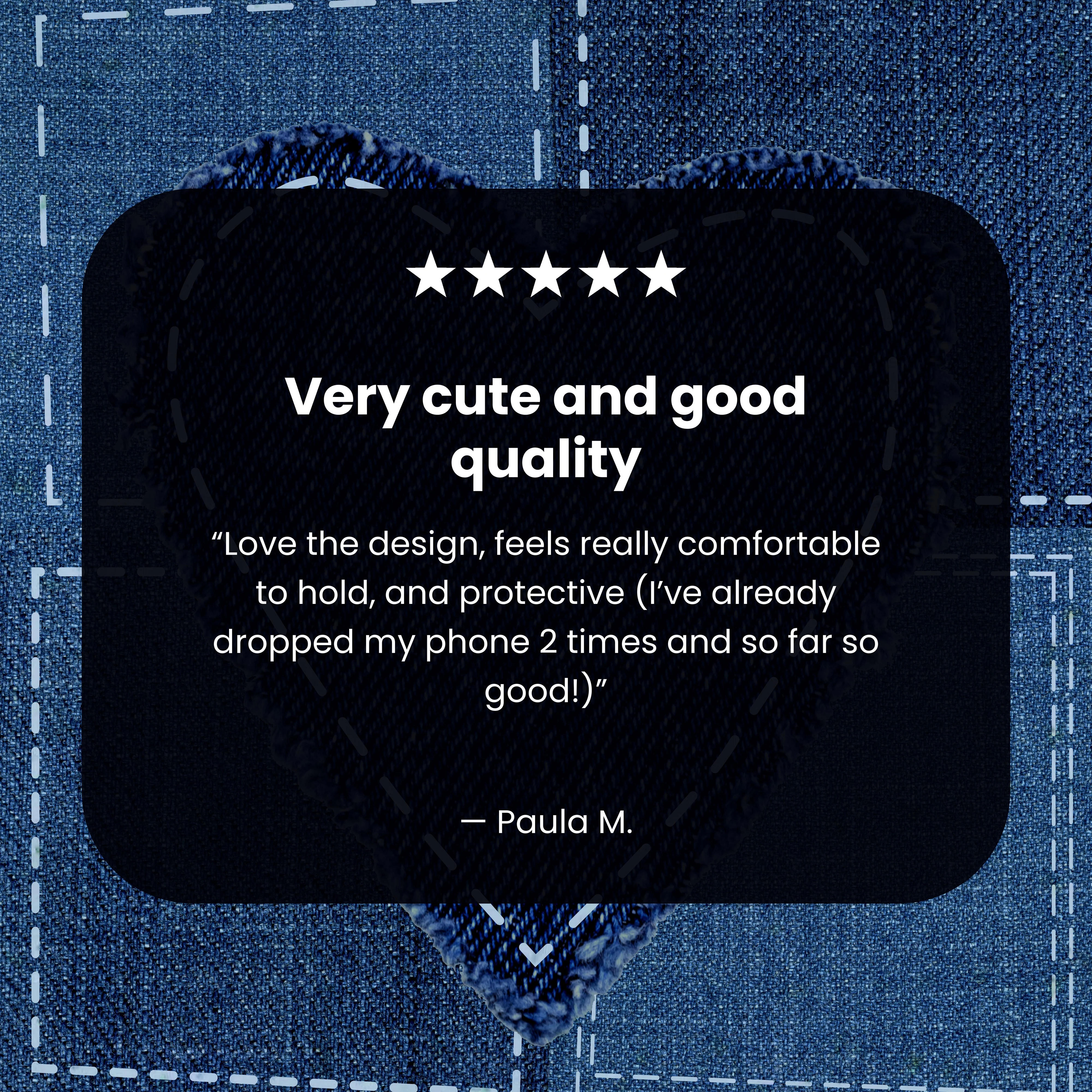 Powder Blue Denim Heart Google Pixel 9/9 Pro Case - Image 3