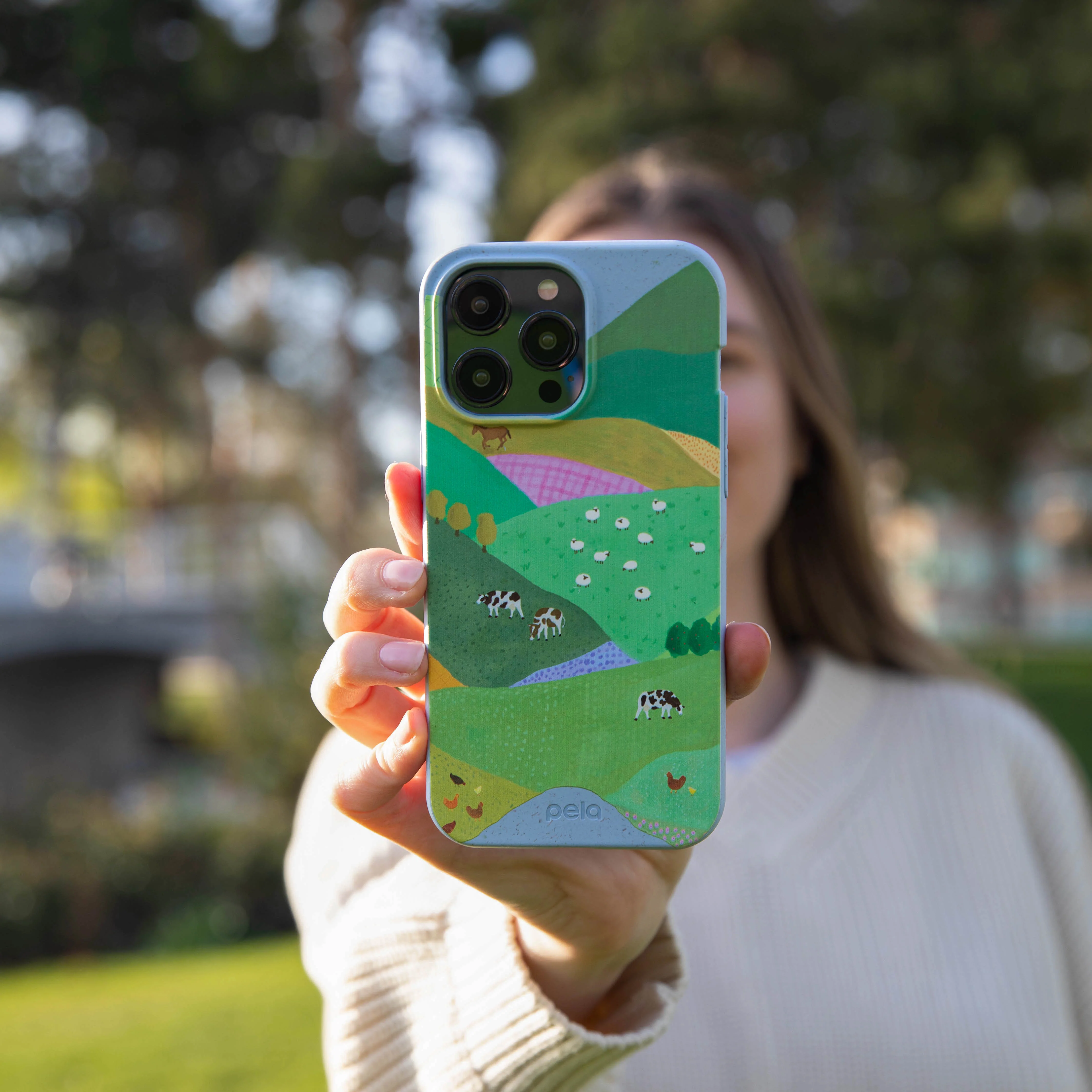Powder Blue Farm Tales iPhone XR Case - Image 2