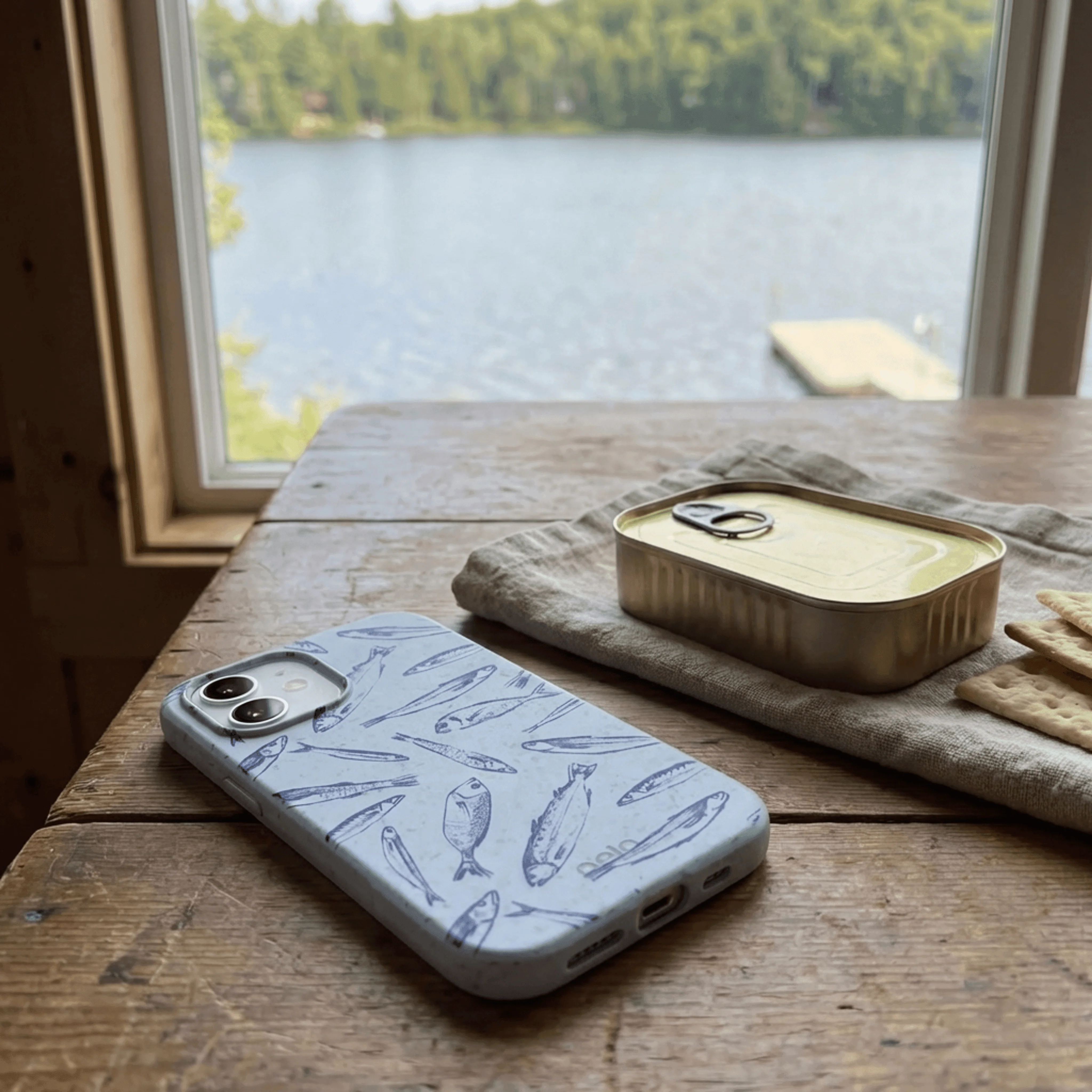 Powder Blue Fishery iPhone 17 Case - Image 2