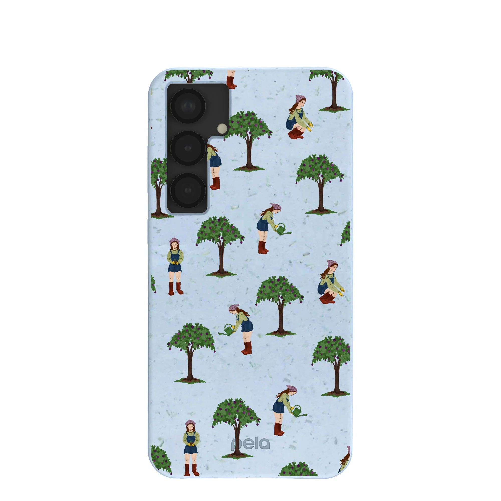 Powder Blue Gardening Girl Samsung Galaxy S25+(Plus) Case