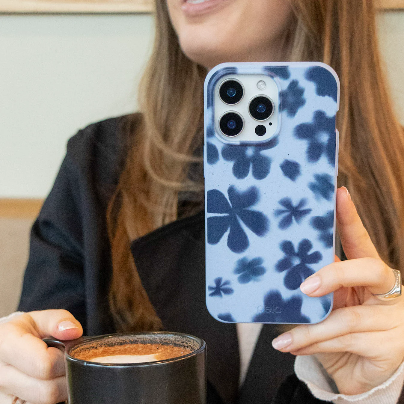Powder Blue Hazy Daisies Google Pixel 7 Pro Case - Image 2