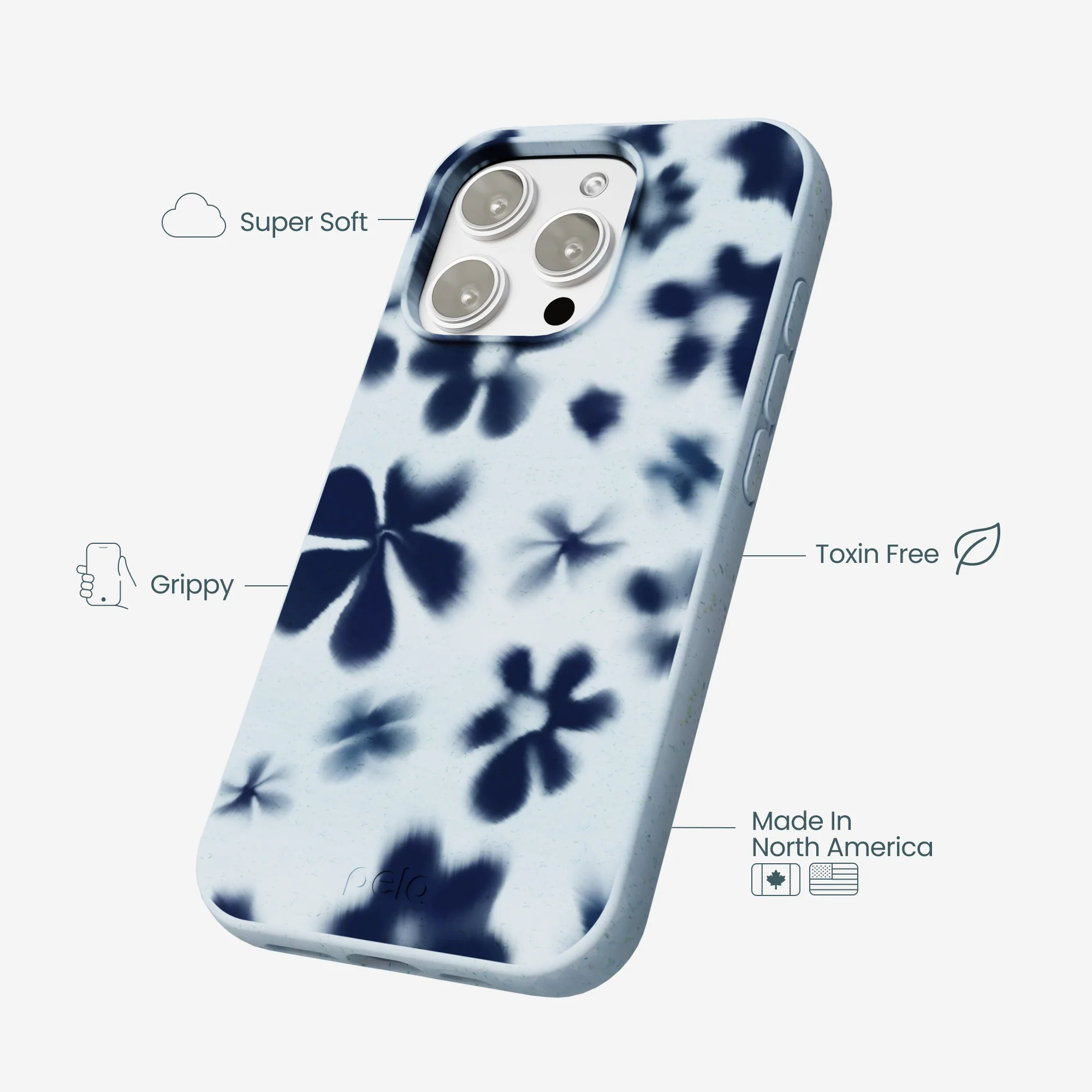 Powder Blue Hazy Daisies iPhone 16 Pro Max Case - Image 4