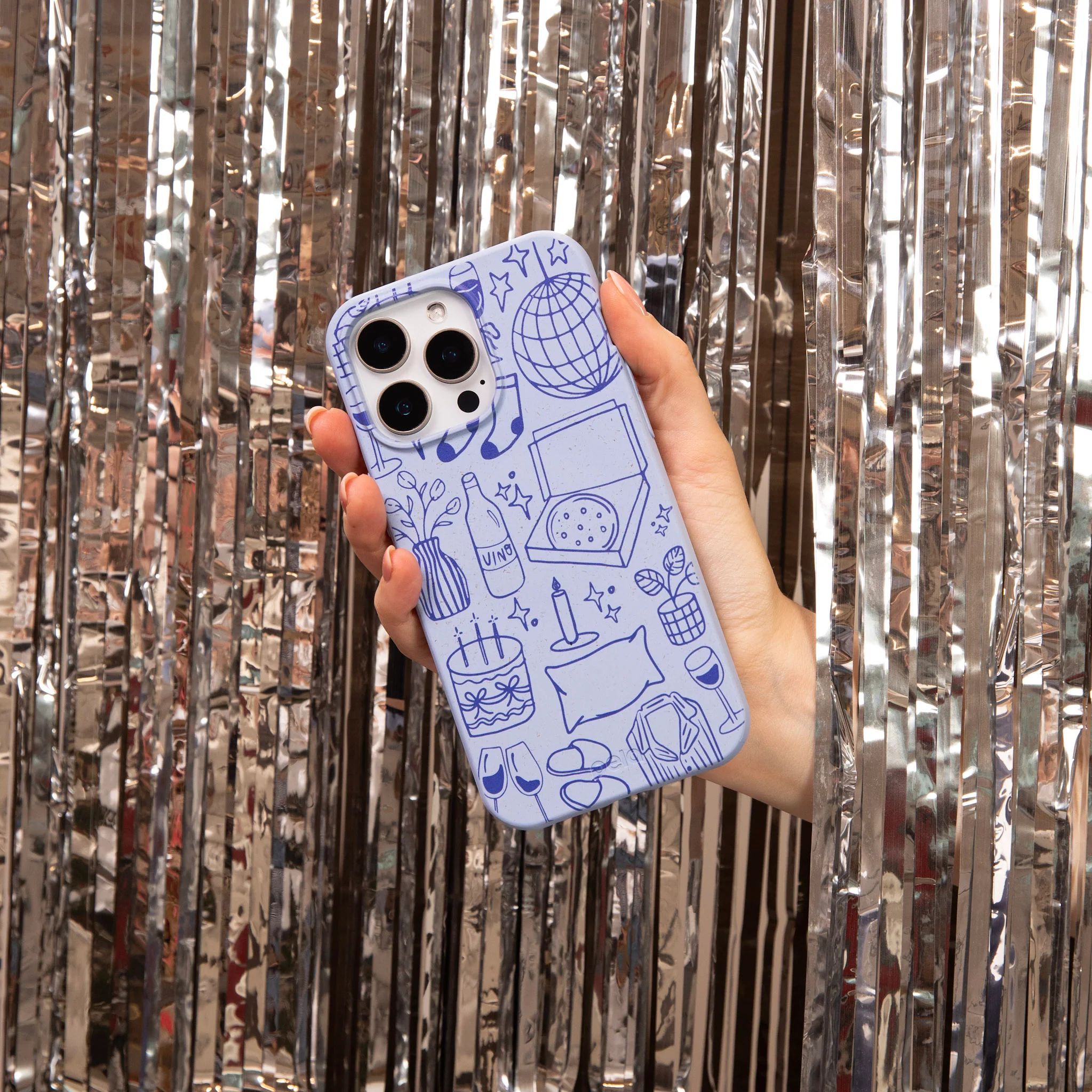 Powder Blue Home for Midnight Samsung Galaxy S23+(Plus) Case - Image 2