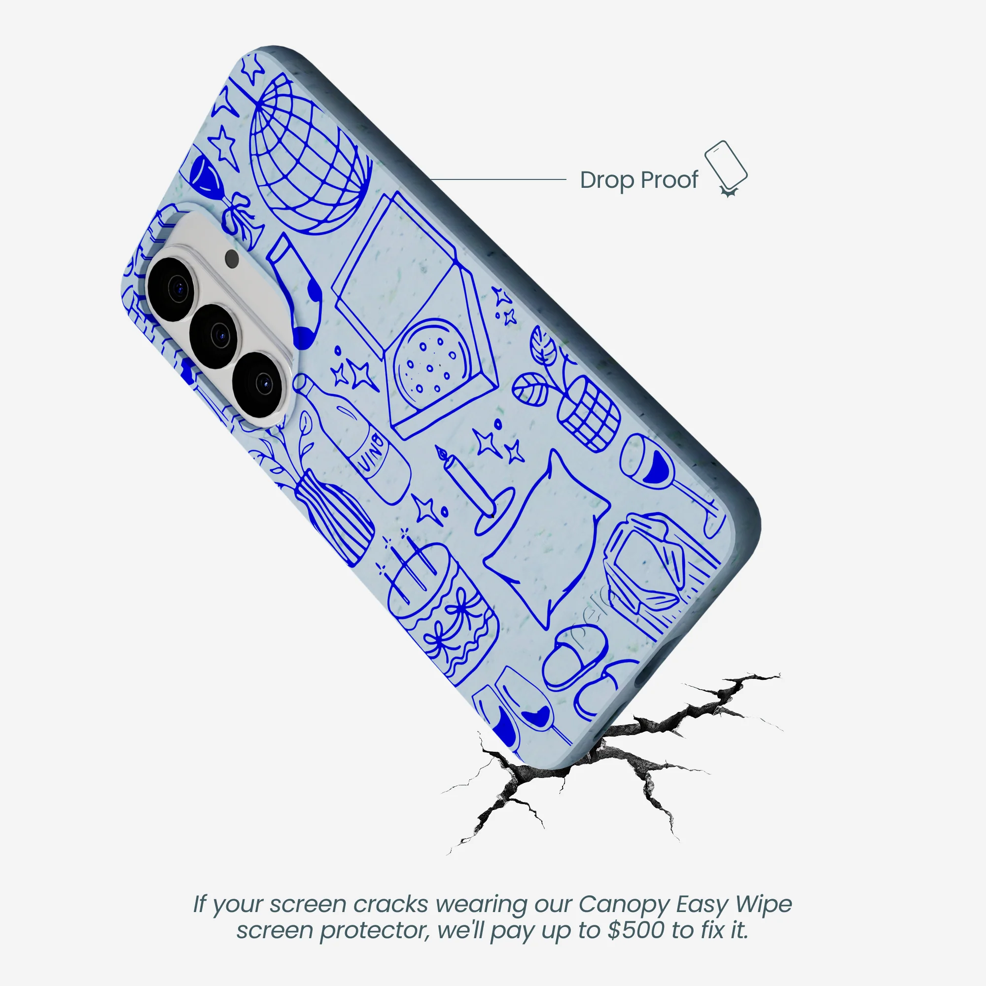 Powder Blue Home for Midnight Samsung Galaxy S26 Case - Image 5