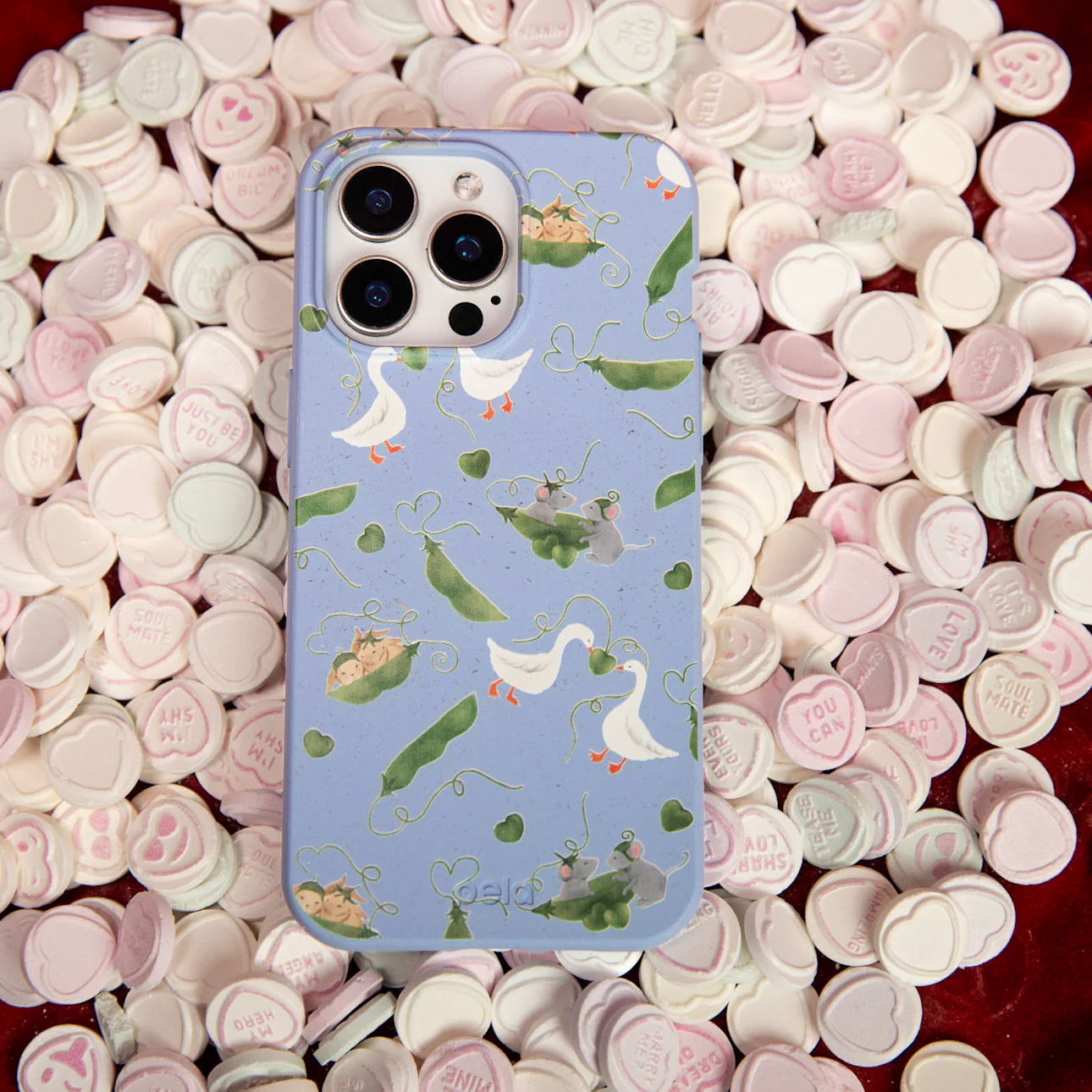 Powder Blue Two Peas in a Pod iPhone 14 Pro Case - Image 6