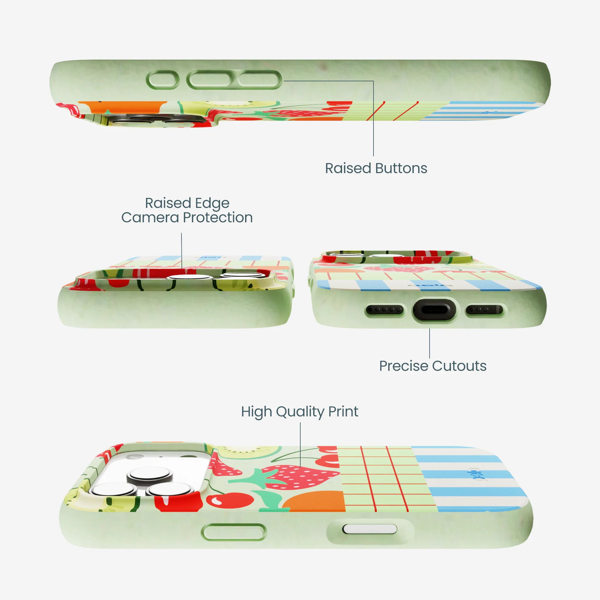 Sage Green Fresh Picnic iPhone 17 Pro Case - Image 3
