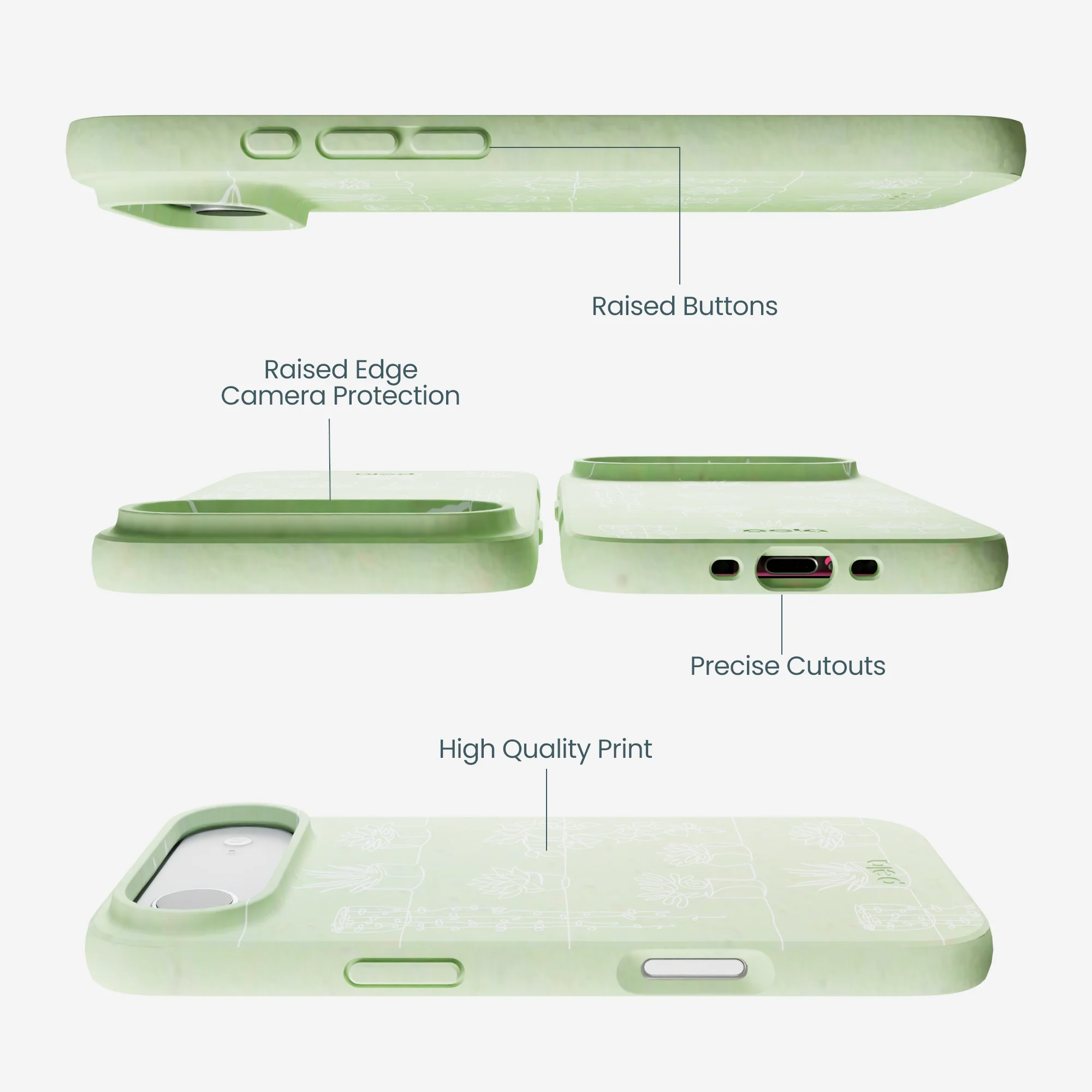 Sage Green Green Cascade iPhone Air Case - Image 2
