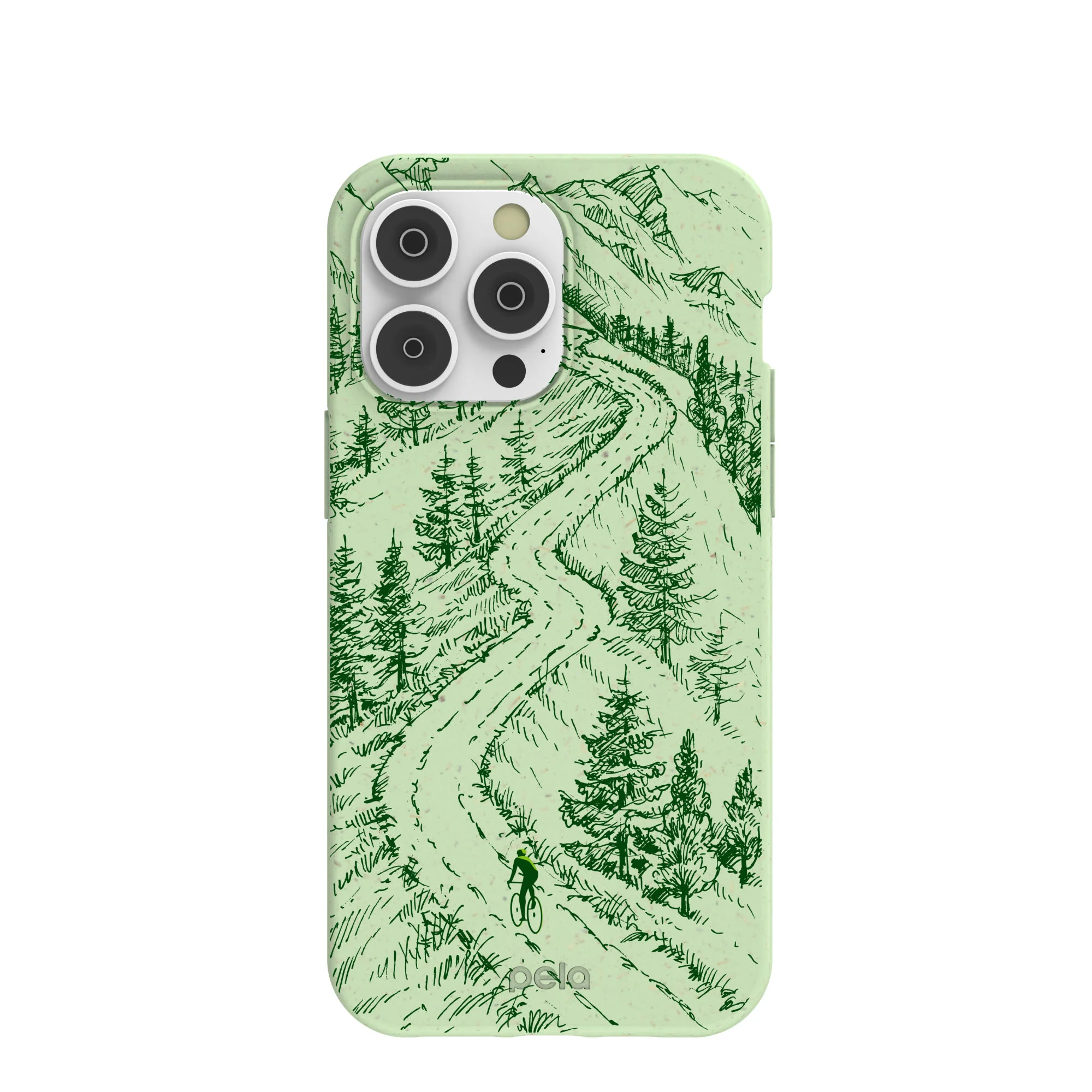 Sage Green Into the Mountains iPhone 14 Pro Max Case