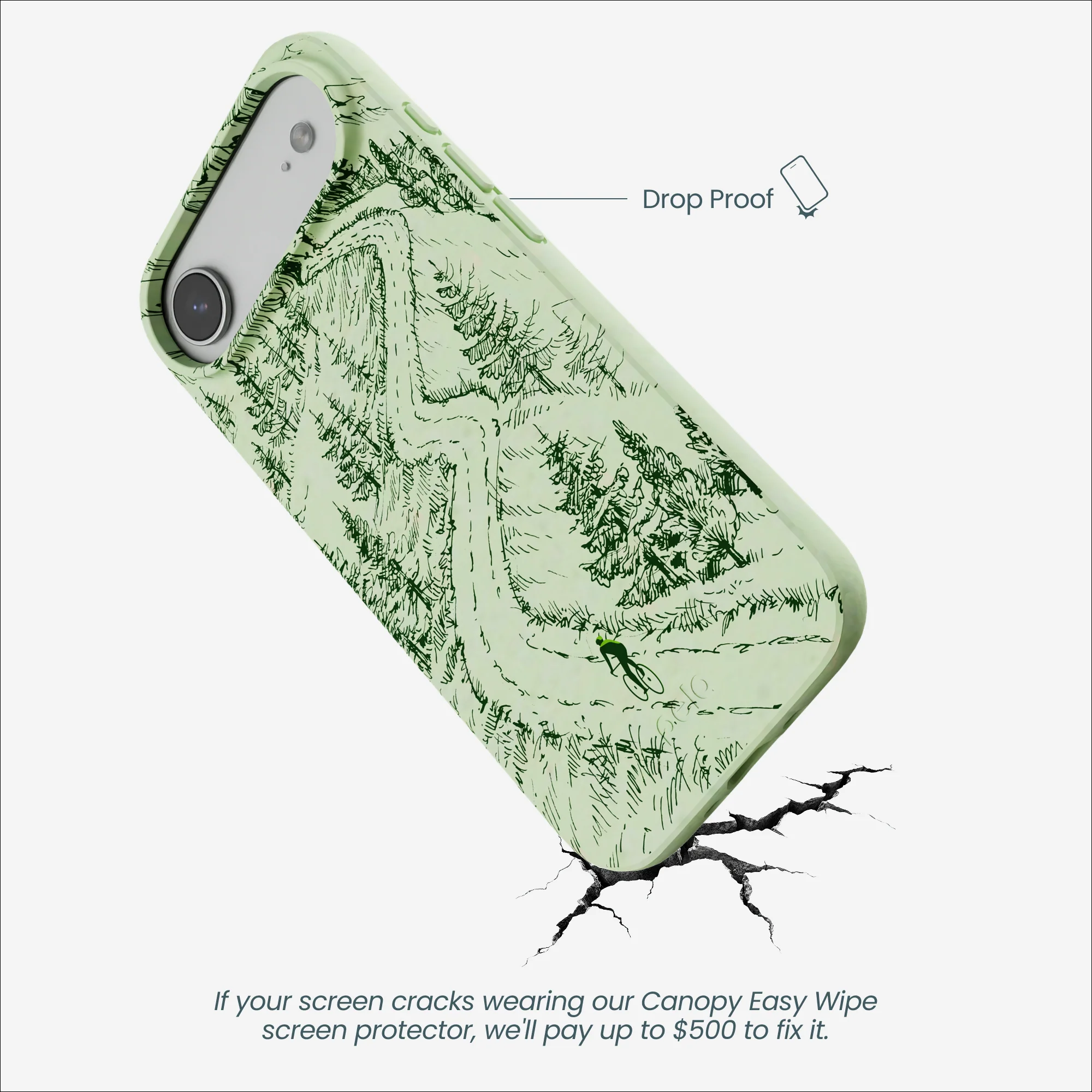 Sage Green Into the Mountains iPhone Air Case - Image 4