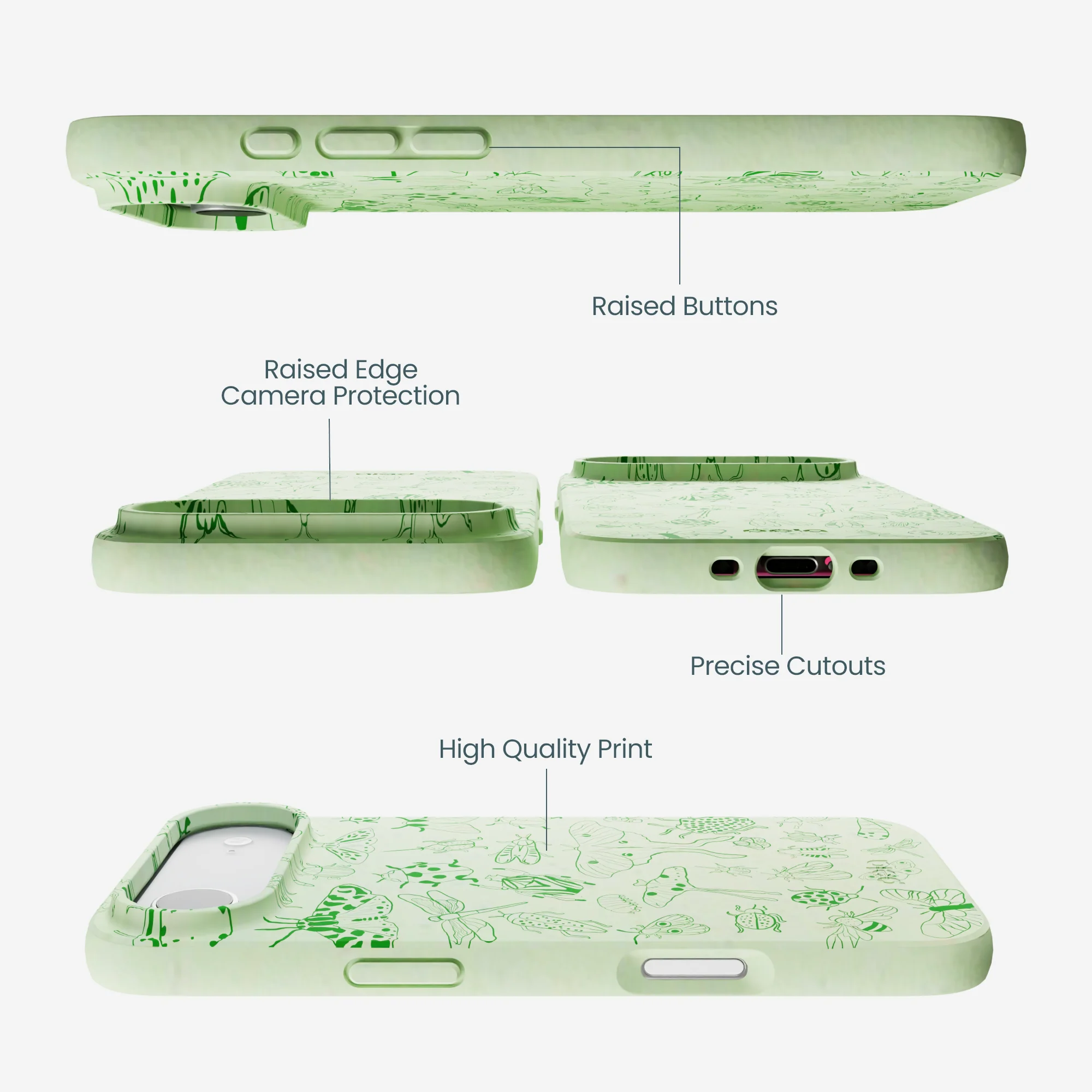 Sage Green Linear Entomology iPhone Air Case - Image 2