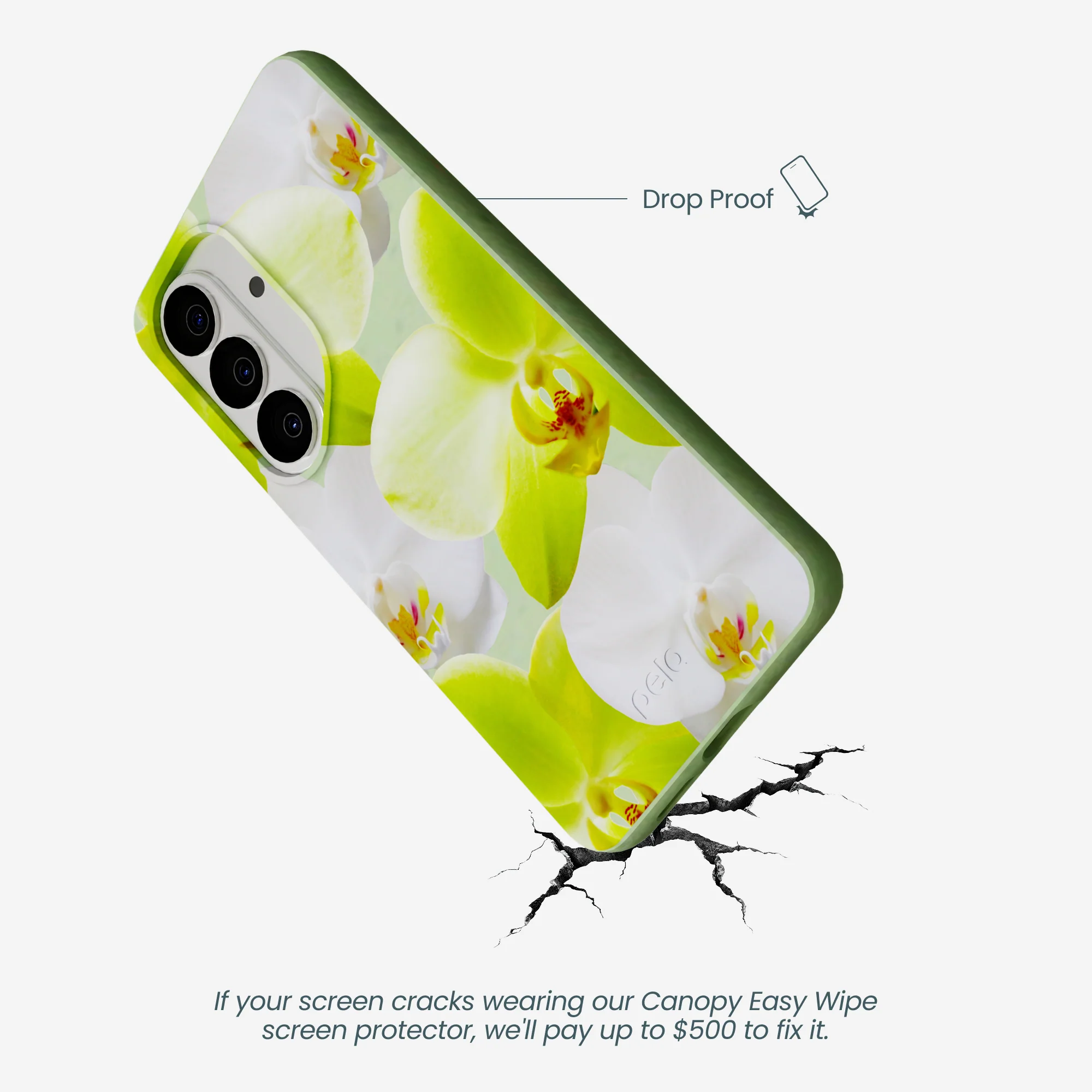 Sage Green Orchid Blooms Samsung Galaxy S26 Case - Image 4