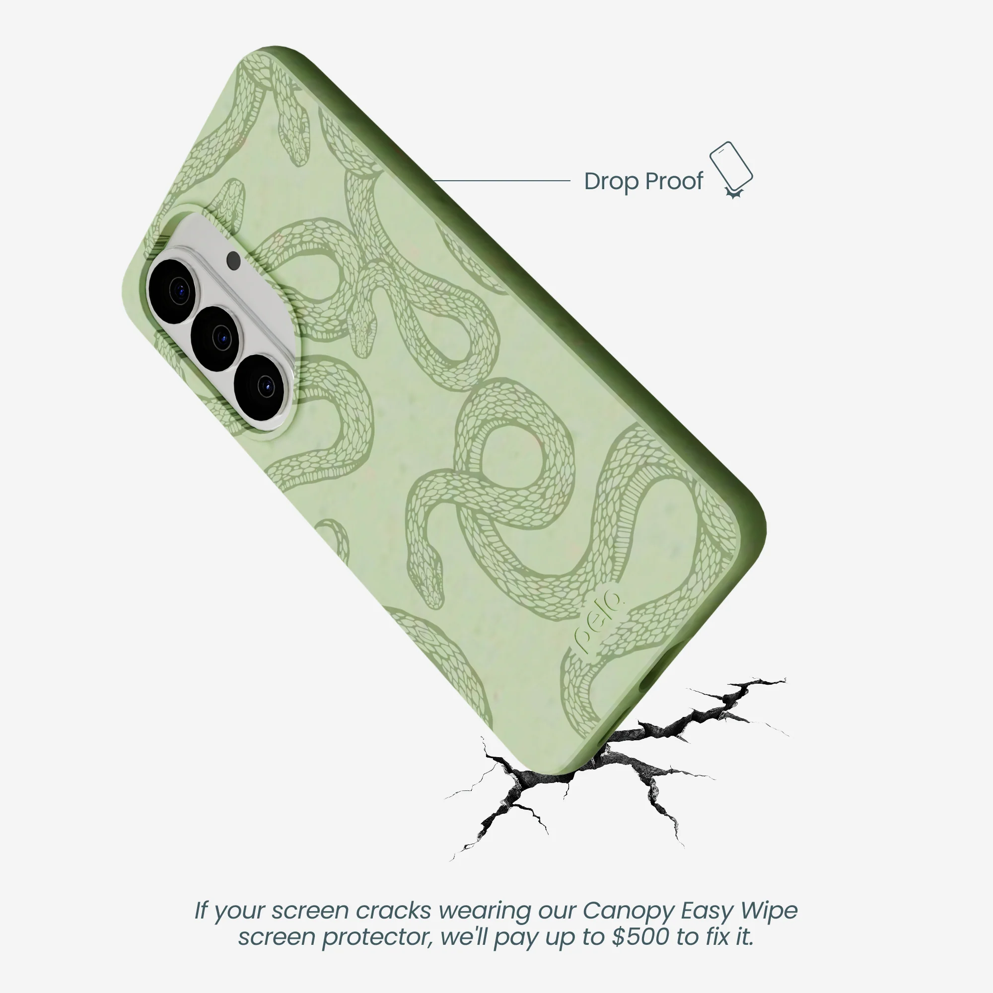 Sage Green Snaky Samsung Galaxy S26 Case - Image 5