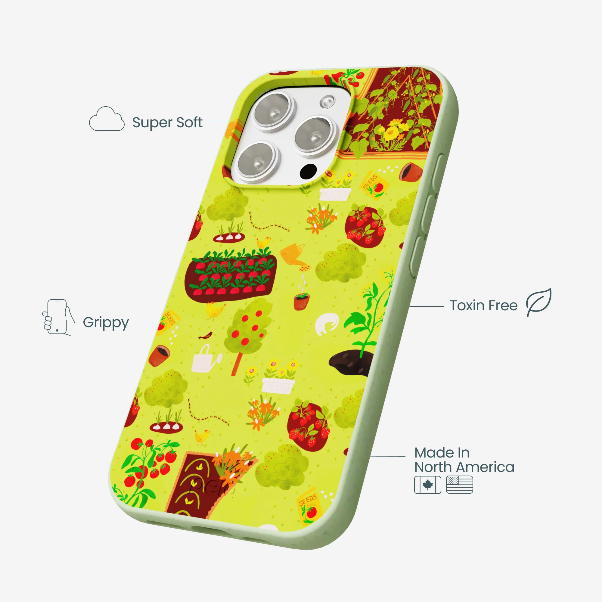 Sage Green Spring Garden iPhone 16 Pro Max Case - Image 3