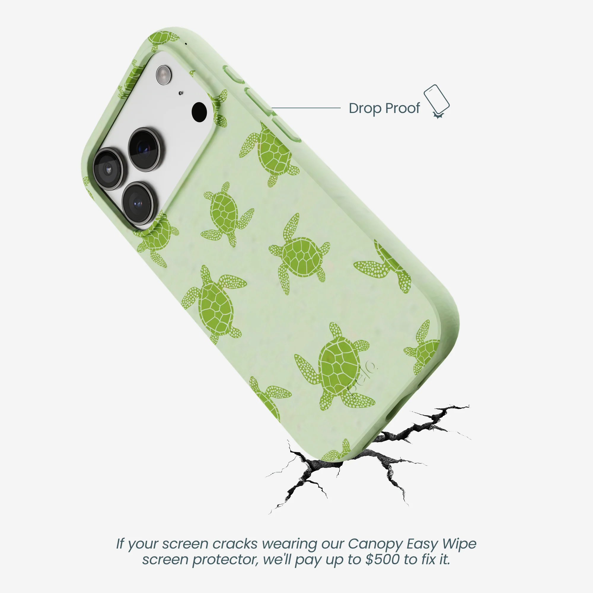 Sage Green Tiny Turtles iPhone 17 Pro Case - Image 5
