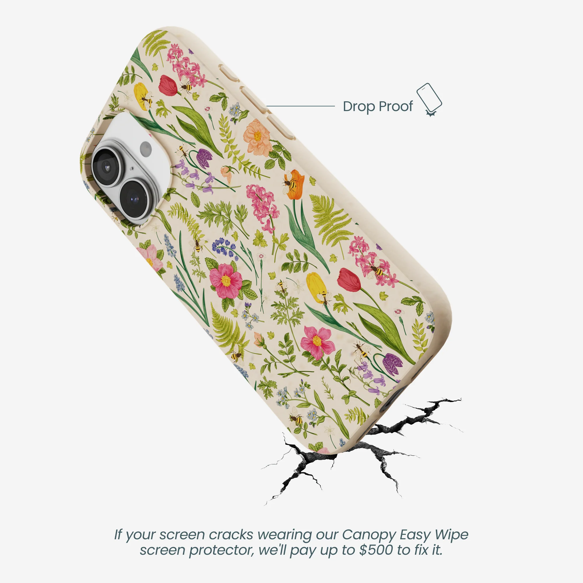 Seashell Bee Meadow iPhone 17 Case - Image 4