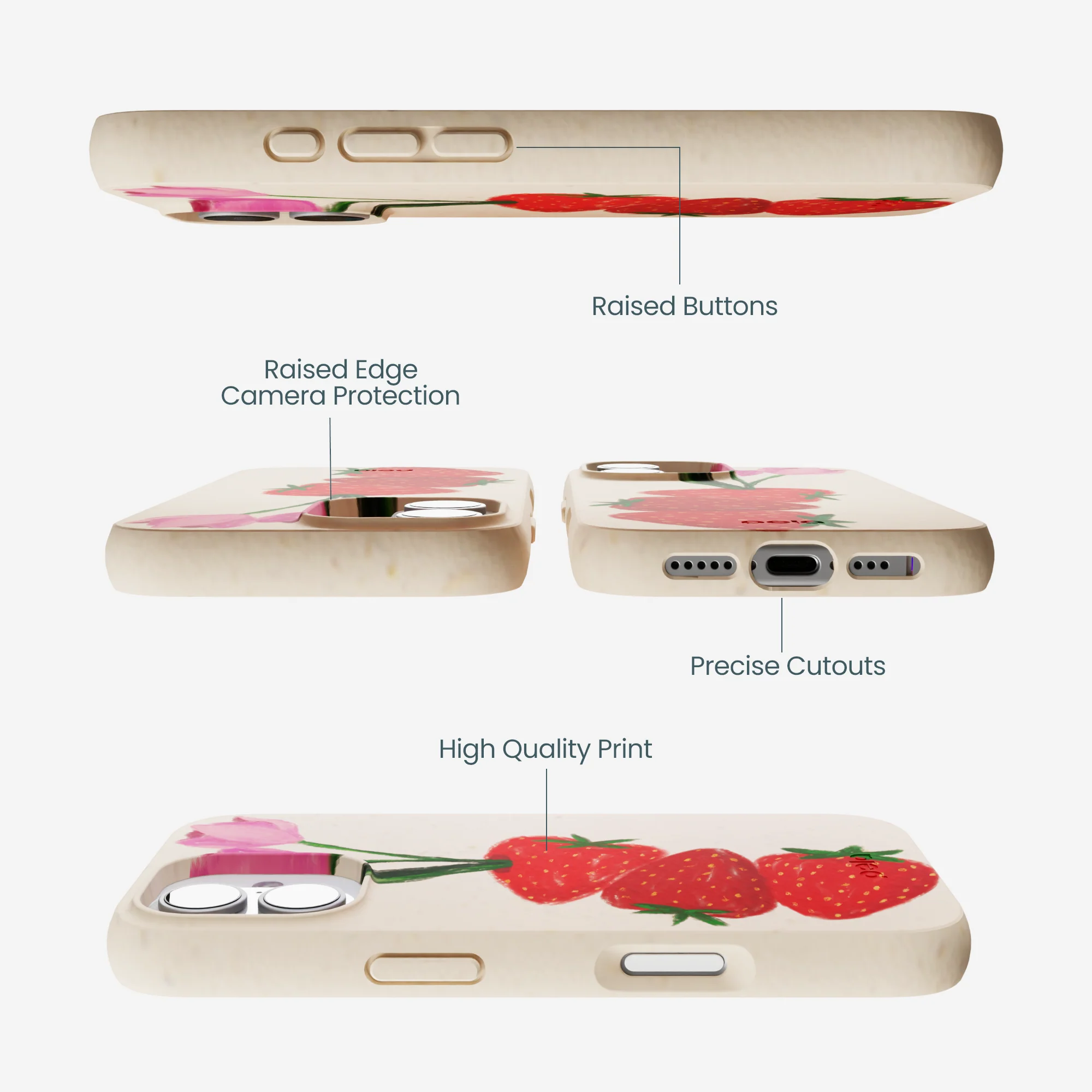 Seashell Berry Bloom iPhone 17 Case - Image 3