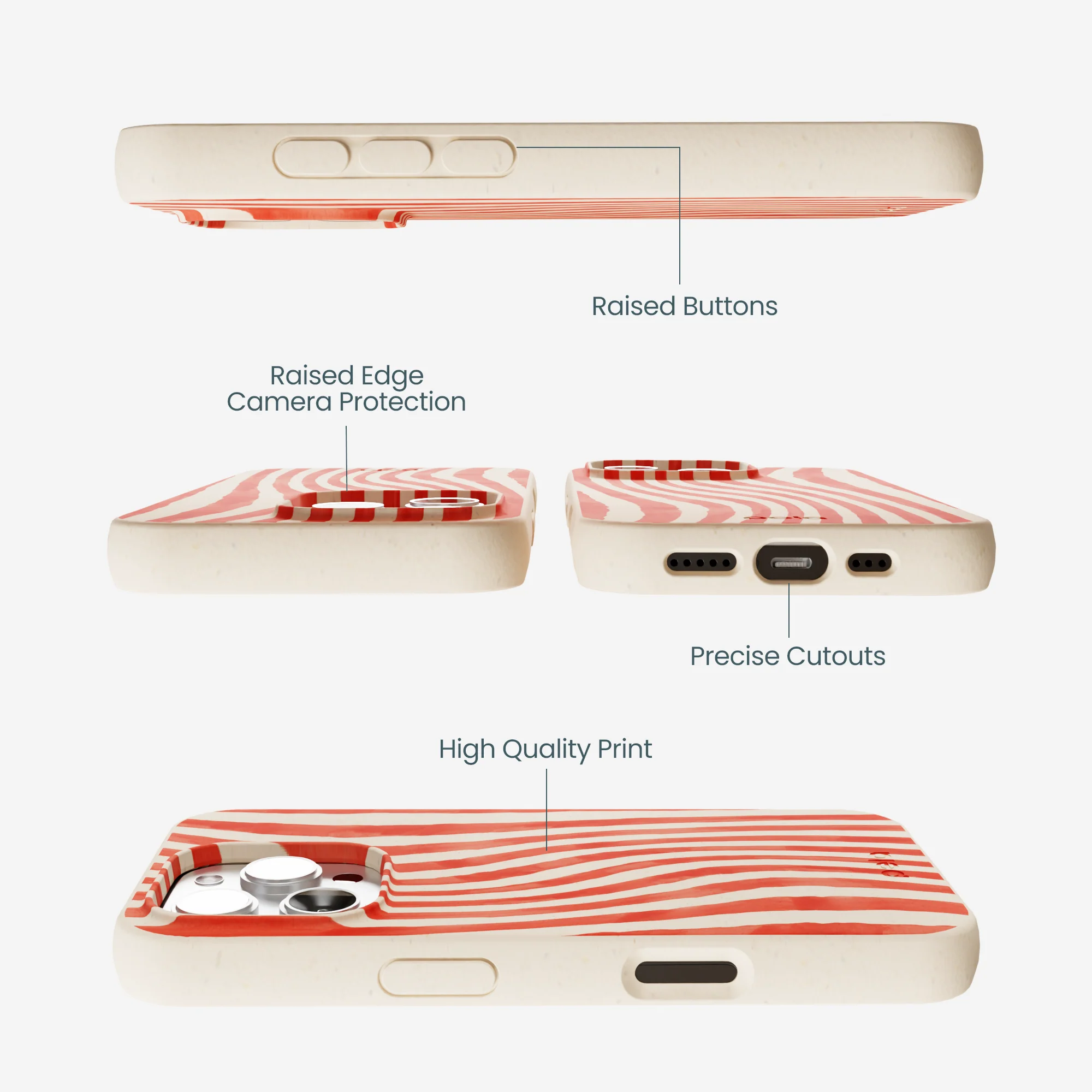 Seashell Big Top Stripes iPhone 16 Pro Max Case - Image 3