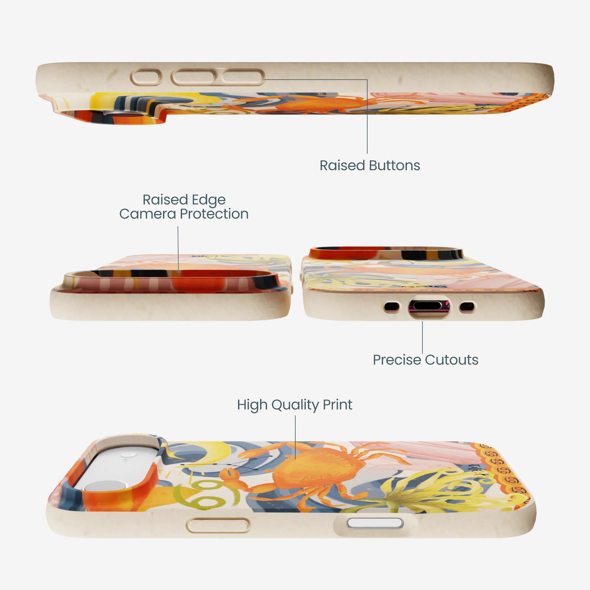 Seashell Cancer Crab iPhone Air Case - Image 2