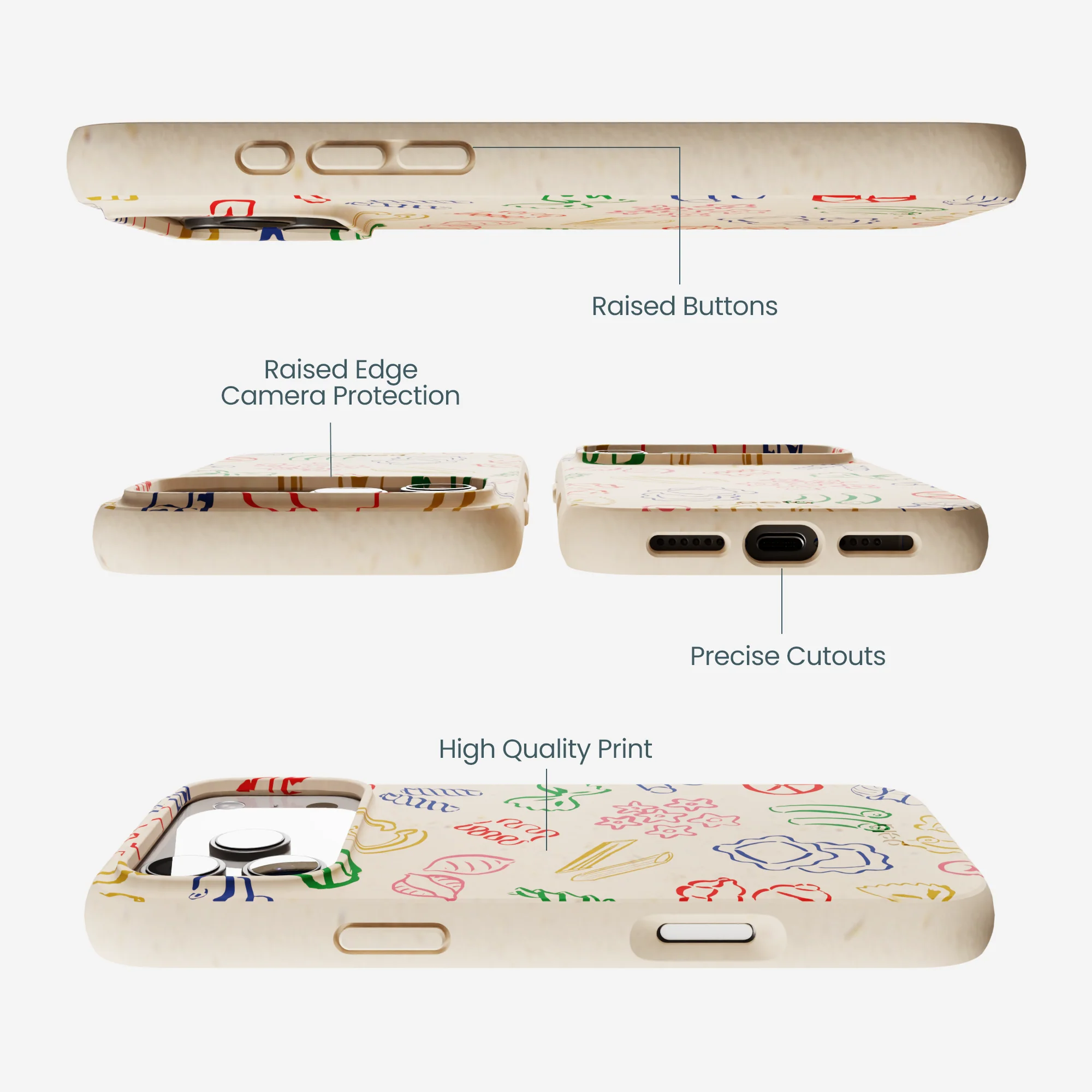 Seashell Carbs iPhone 17 Pro Max Case - Image 3