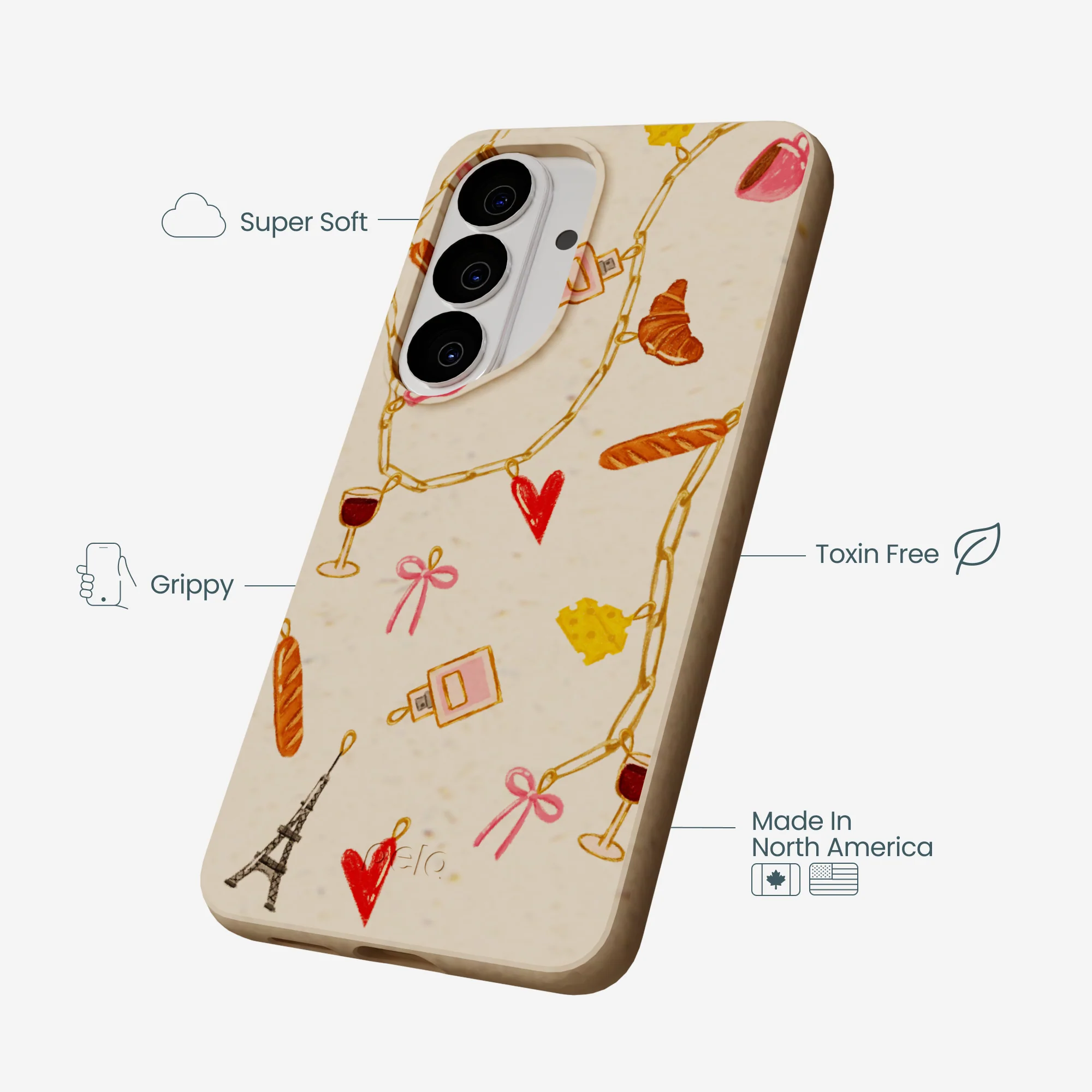Seashell City of Love Samsung Galaxy S26 Case - Image 3