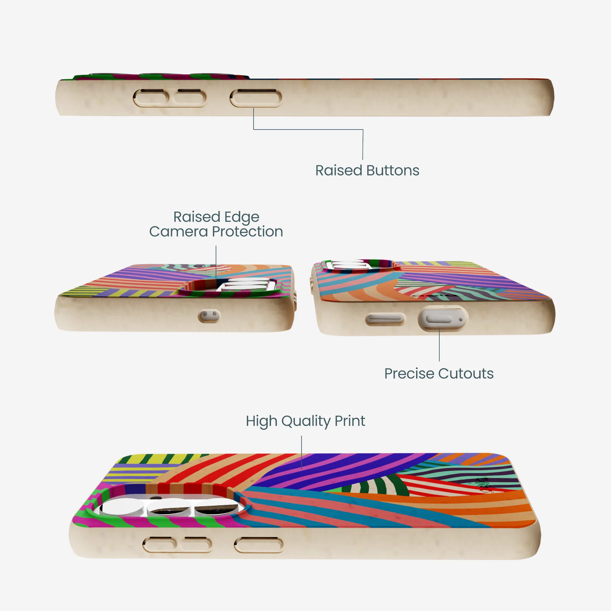 Seashell Clownish Stripes Samsung Galaxy S26 Case - Image 3