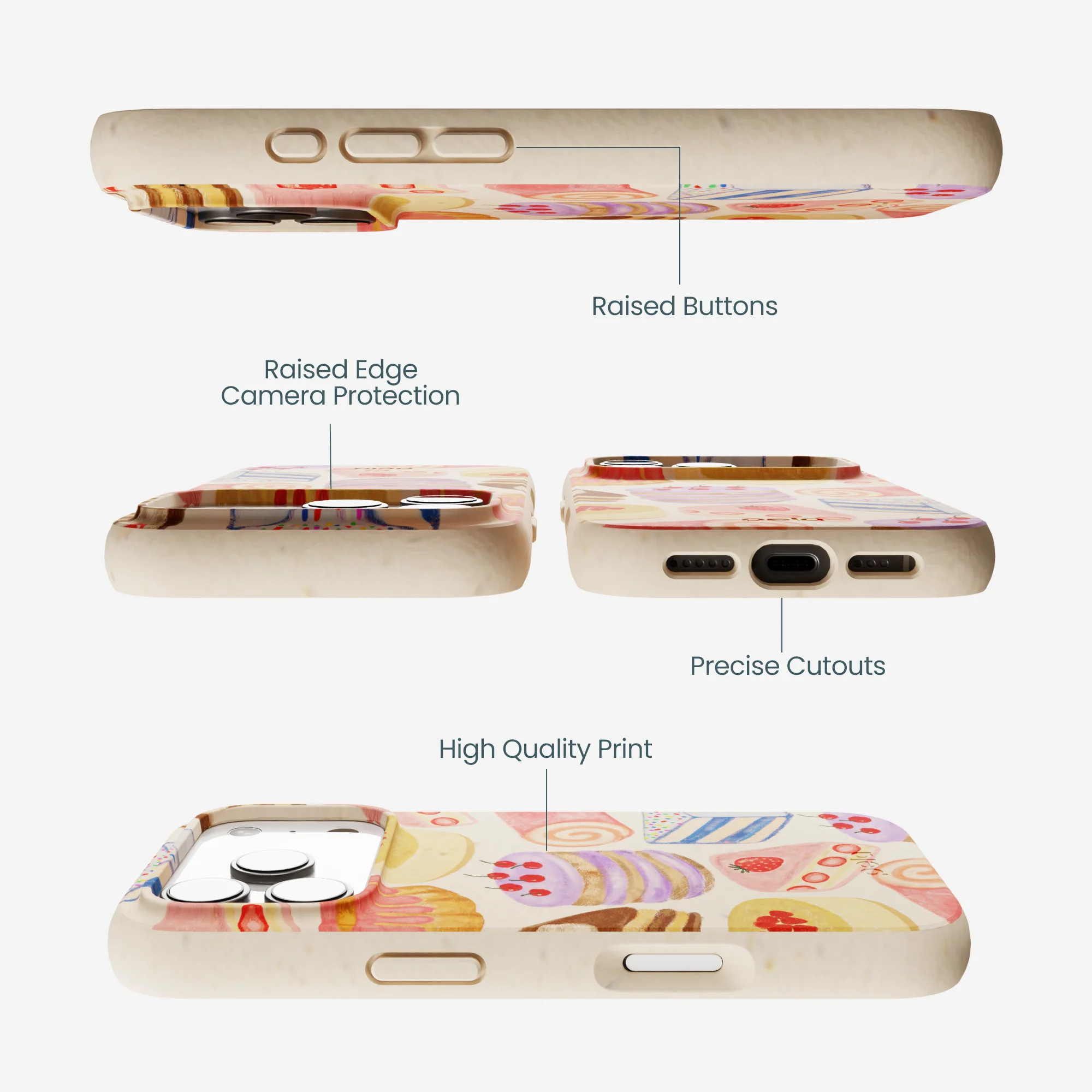 Seashell Crayon Pastries iPhone 17 Pro Case - Image 2