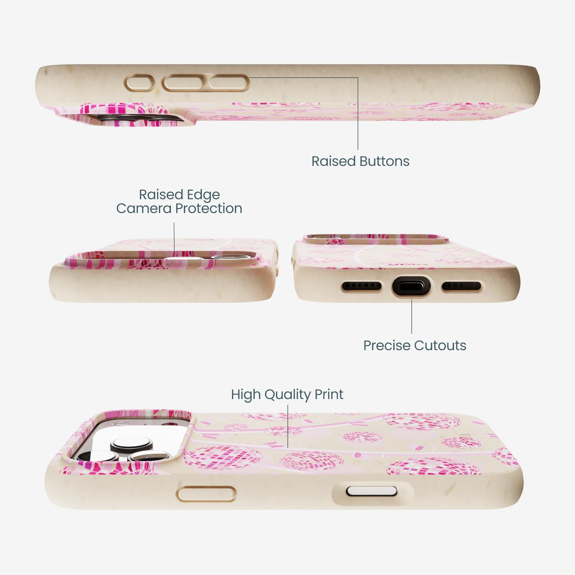 Seashell Dancing Lights iPhone 17 Pro Max Case - Image 3