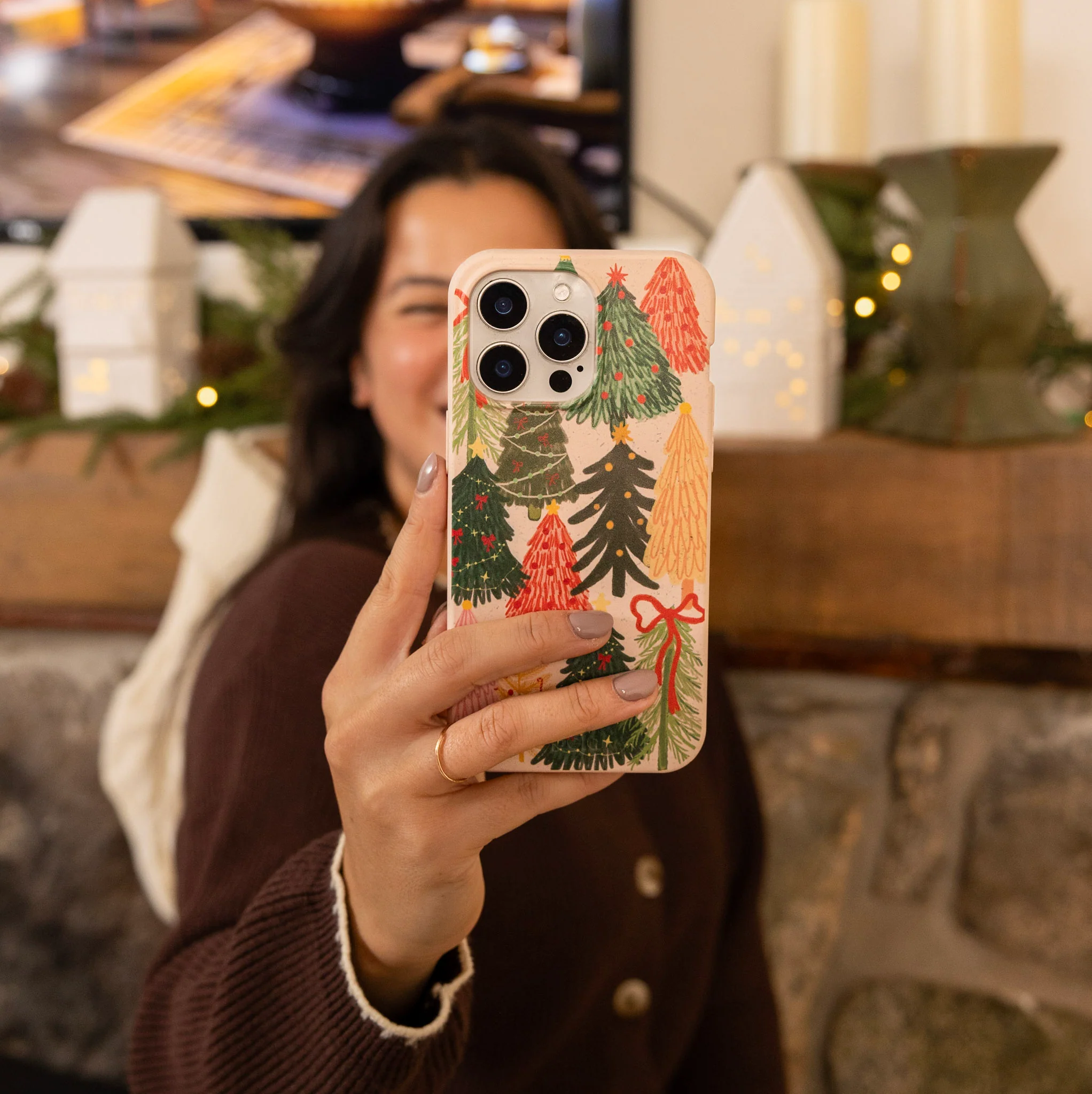 Seashell Festive Trees Google Pixel 6 Case - Image 2