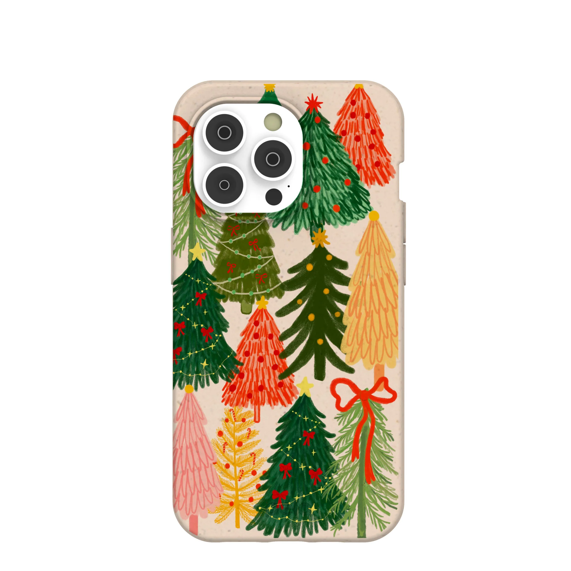 Seashell Festive Trees iPhone 14 Pro Case