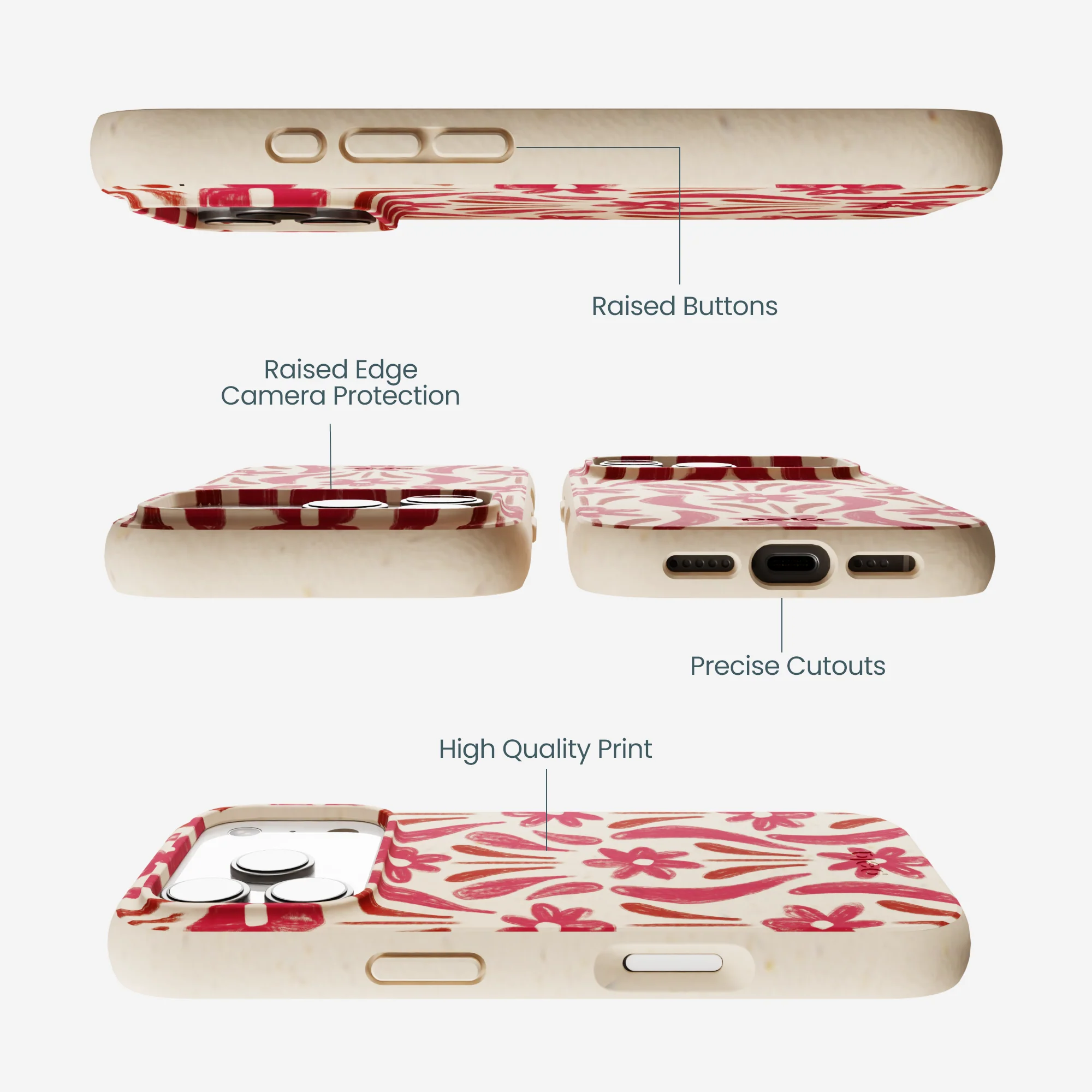 Seashell Flower Stack iPhone 17 Pro Case - Image 3