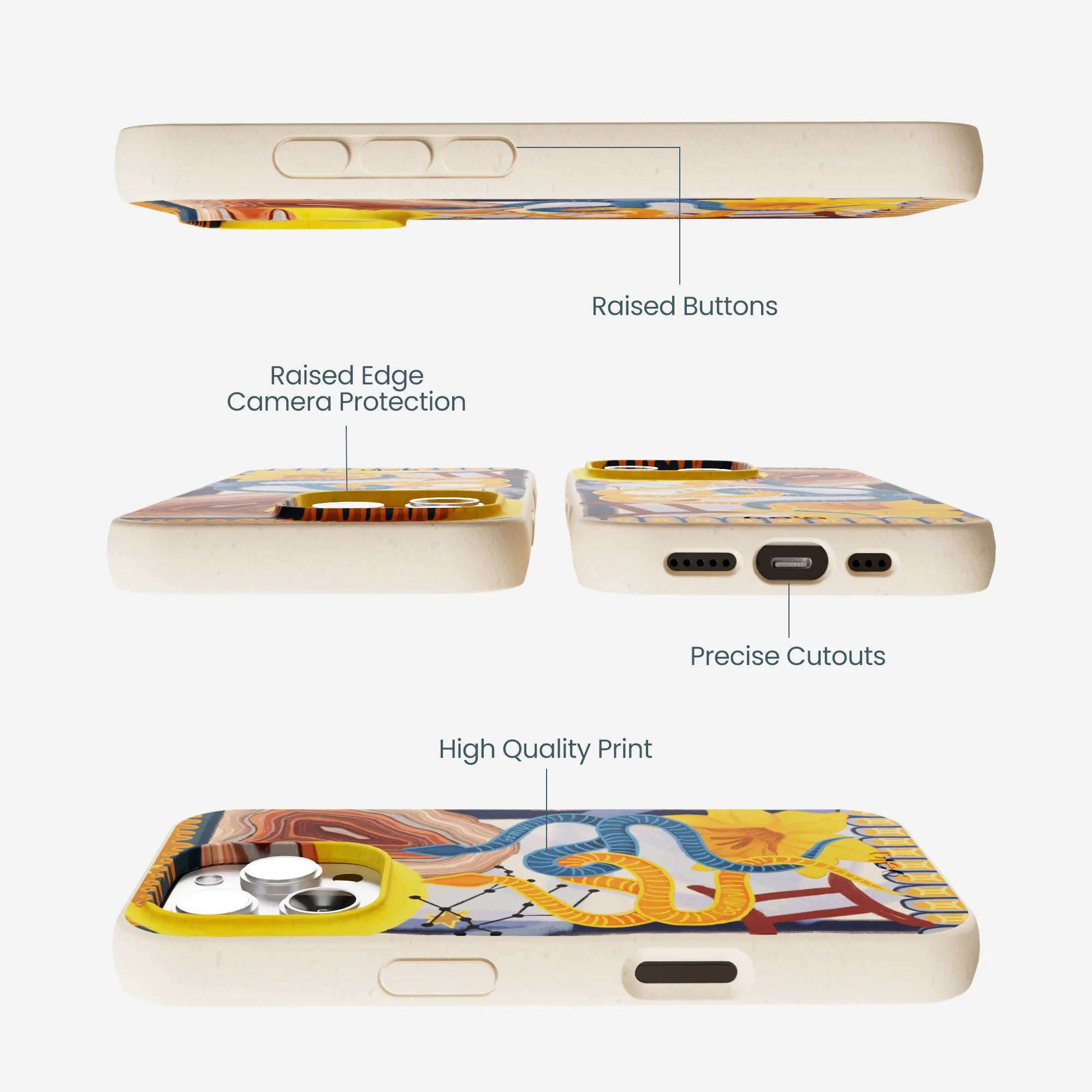 Seashell Gemini Twin iPhone 16 Pro Max Case - Image 3