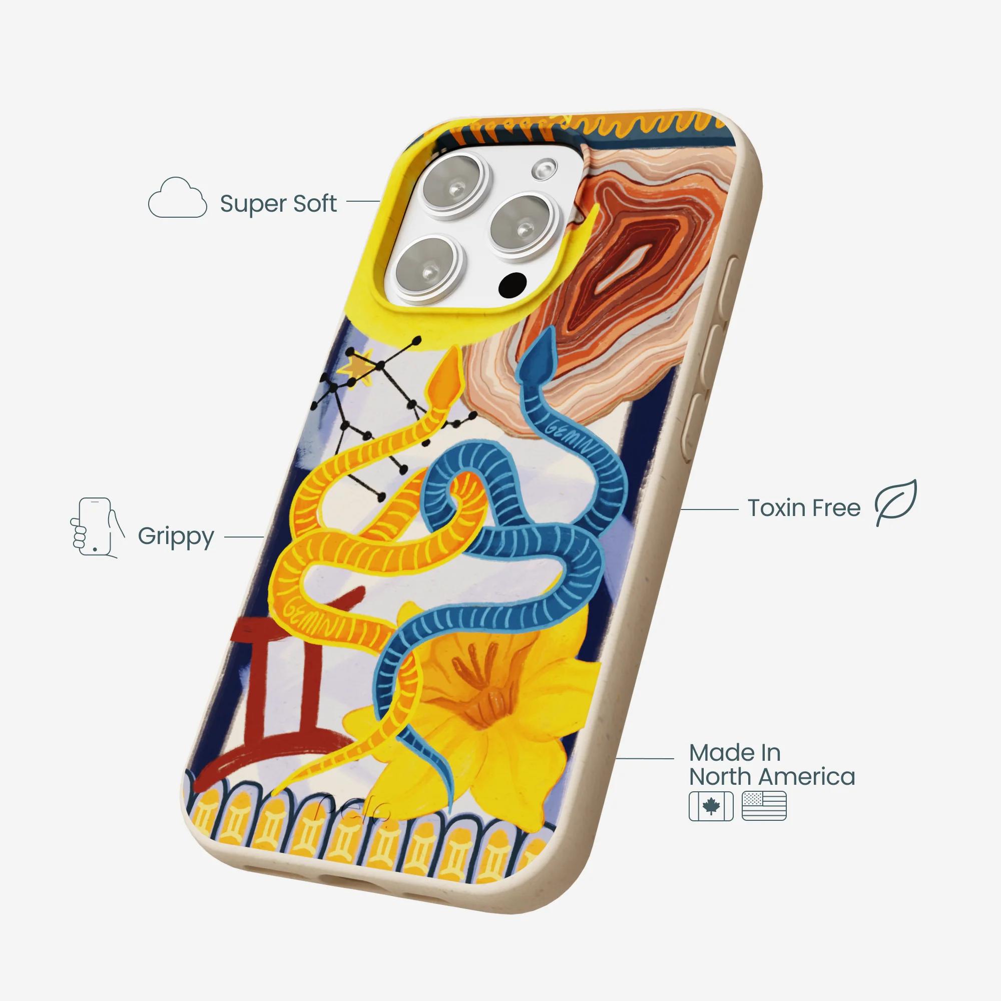 Seashell Gemini Twin iPhone 16 Pro Max Case - Image 4