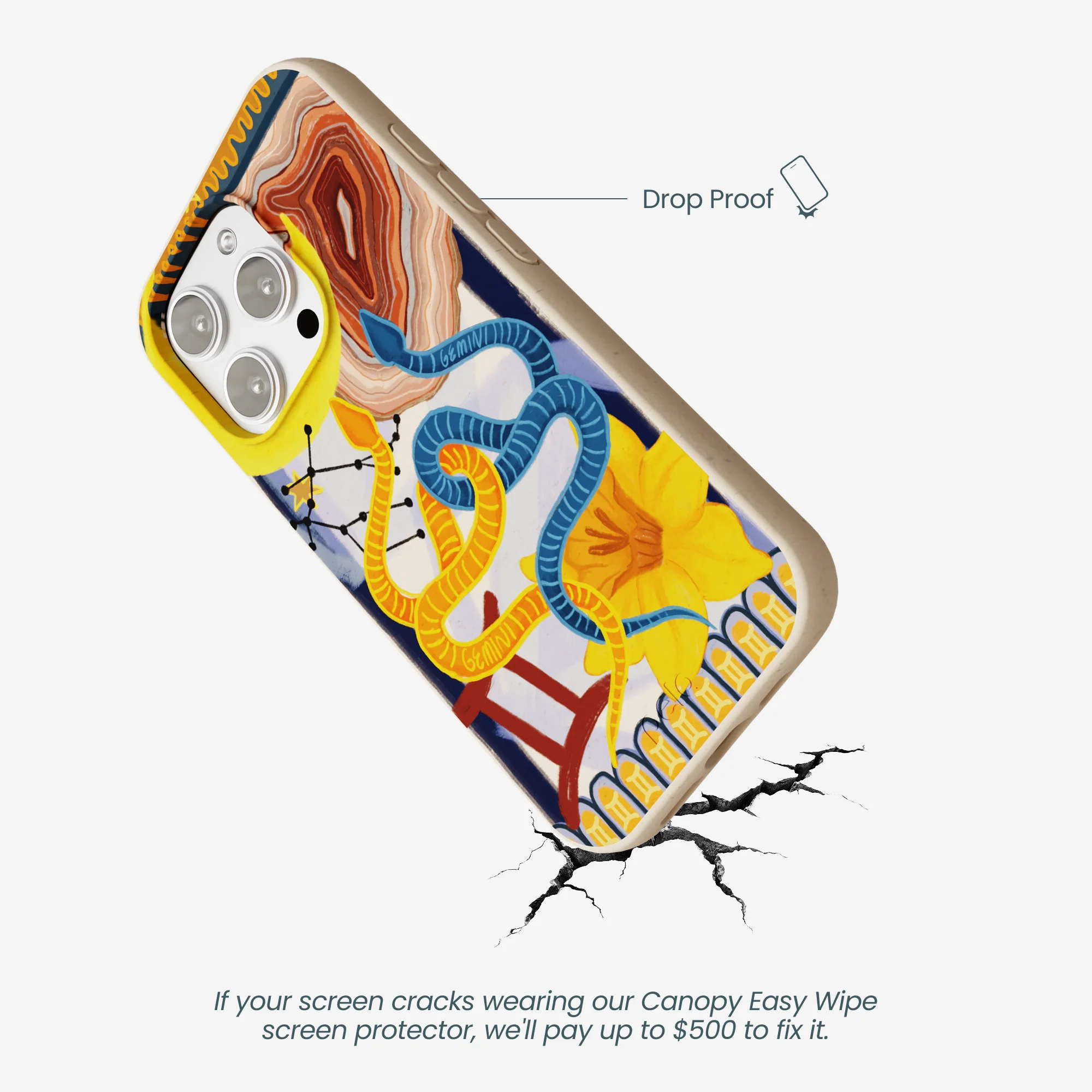 Seashell Gemini Twin iPhone 16 Pro Max Case - Image 5