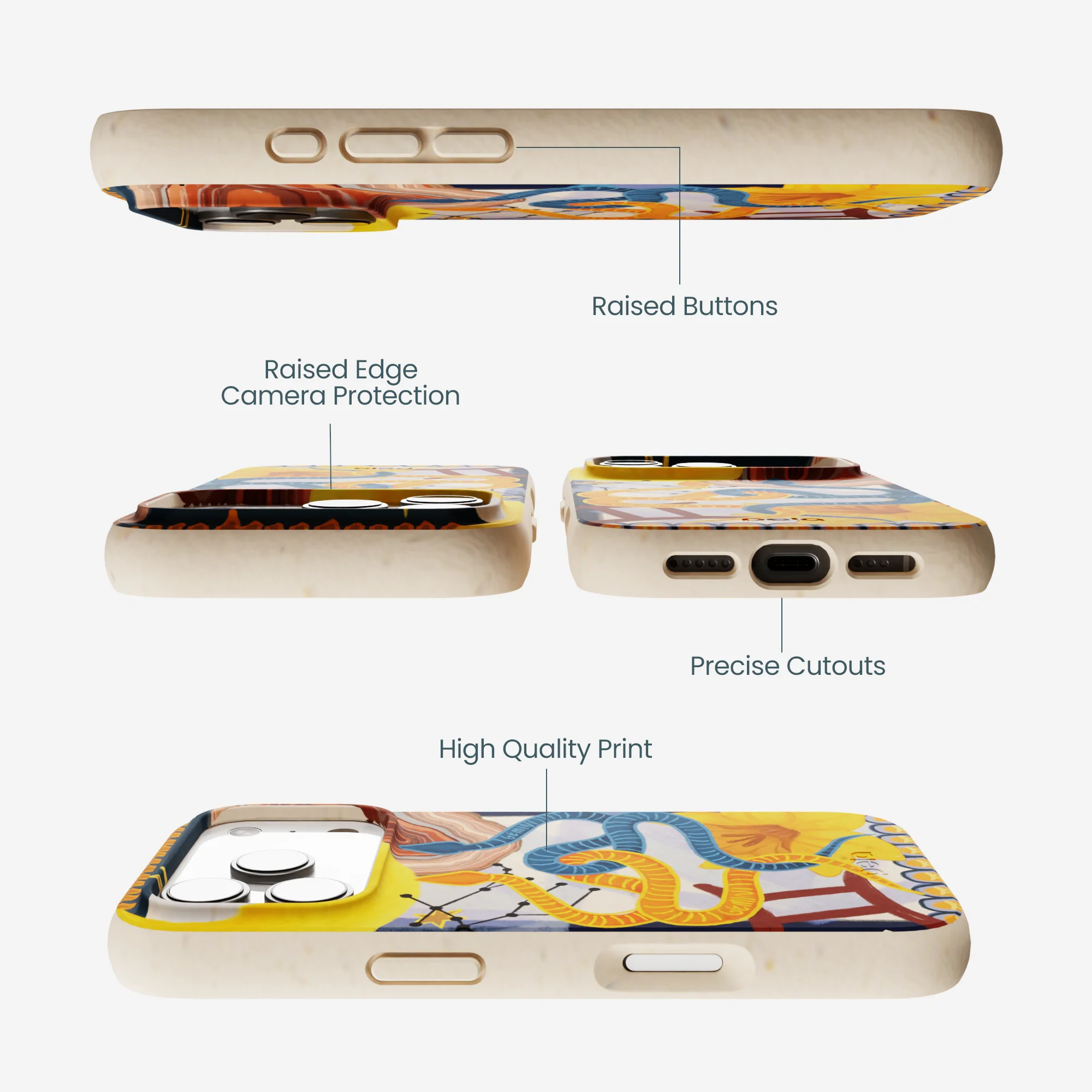 Seashell Gemini Twin iPhone 17 Pro Case - Image 3