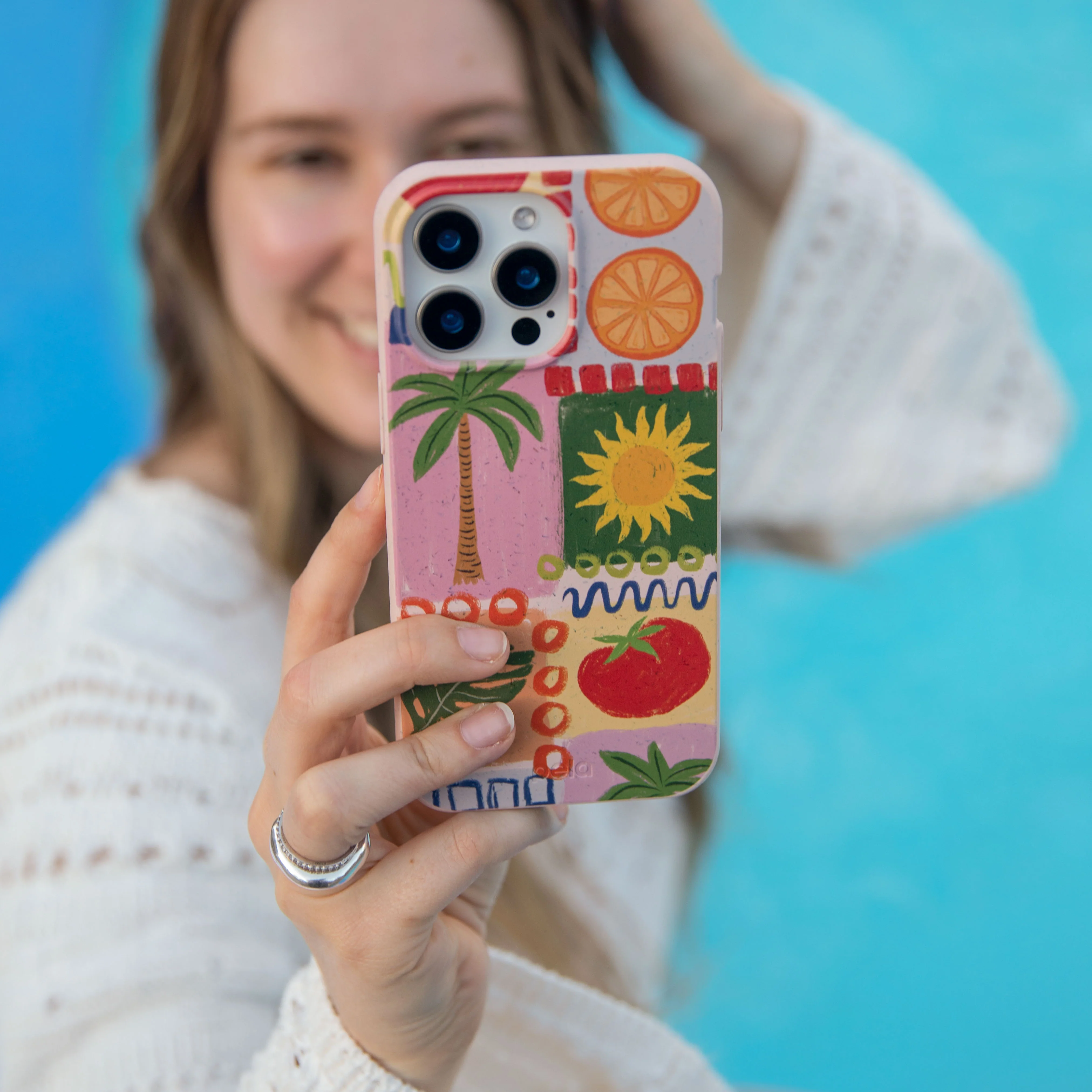 Seashell Hello Sunshine iPhone 13 Mini Case - Image 6