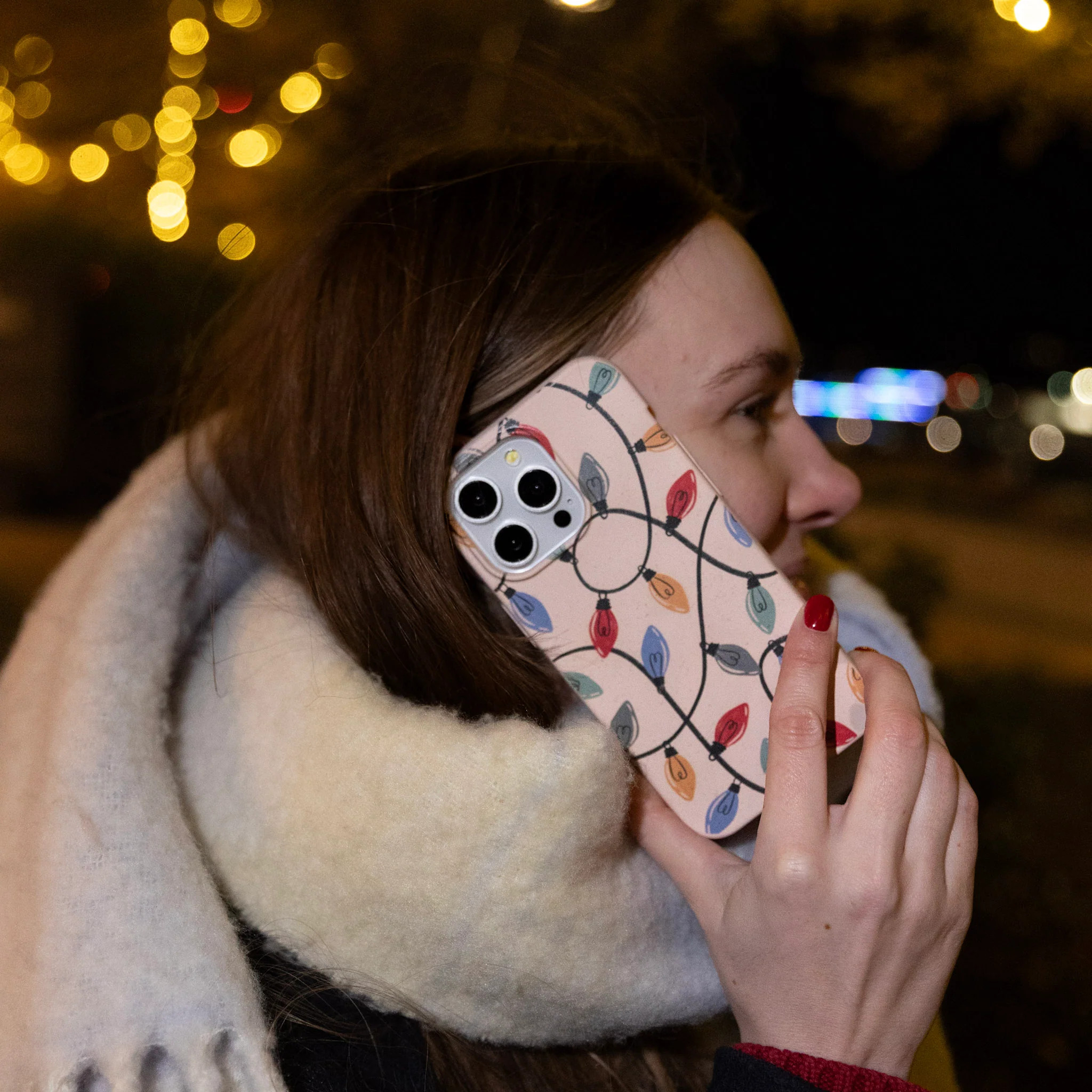 Seashell Holiday Lights iPhone 15 Plus Case - Image 5