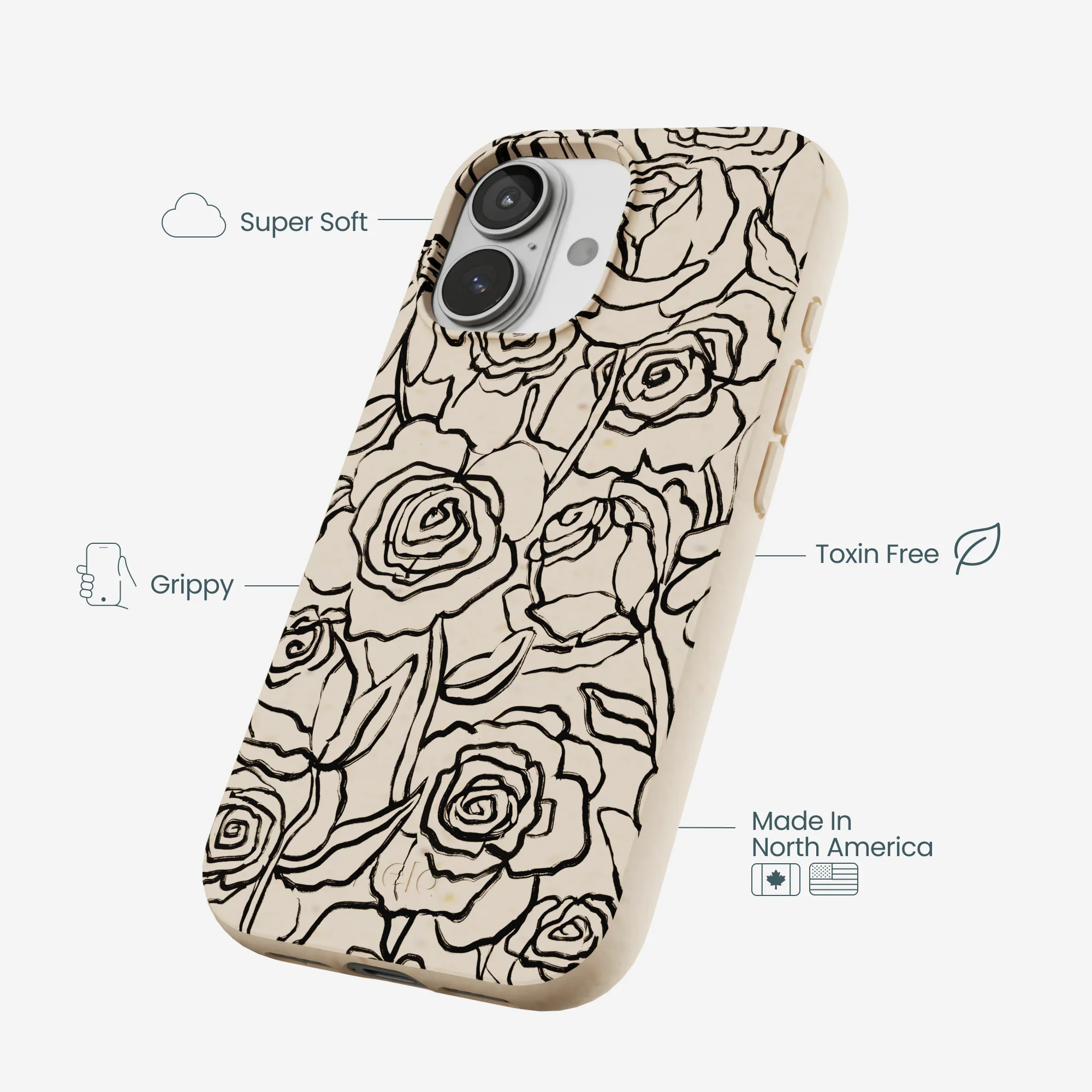 Seashell Inked Blooms iPhone 17 Case - Image 3