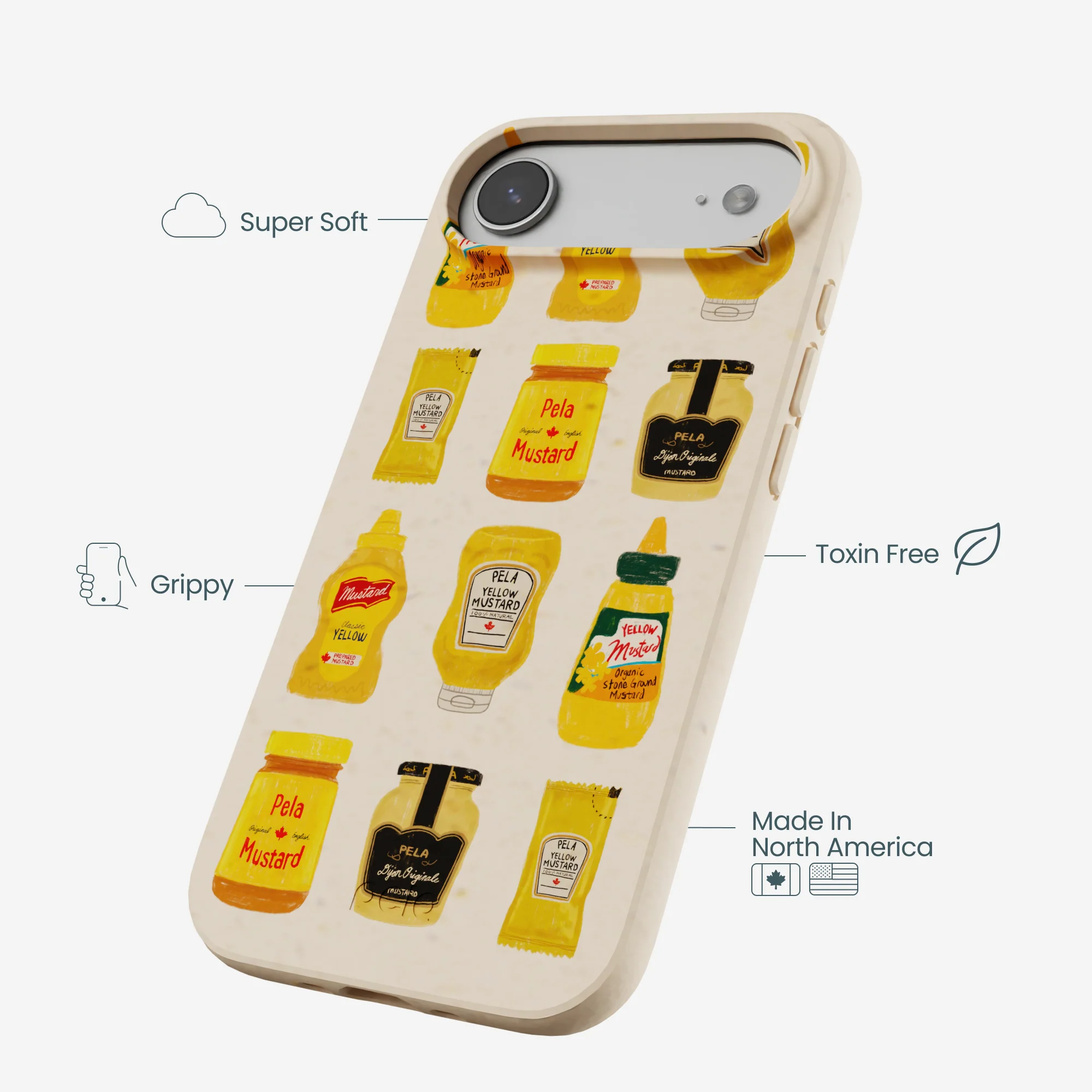 Seashell Mustard Fan iPhone Air Case - Image 4
