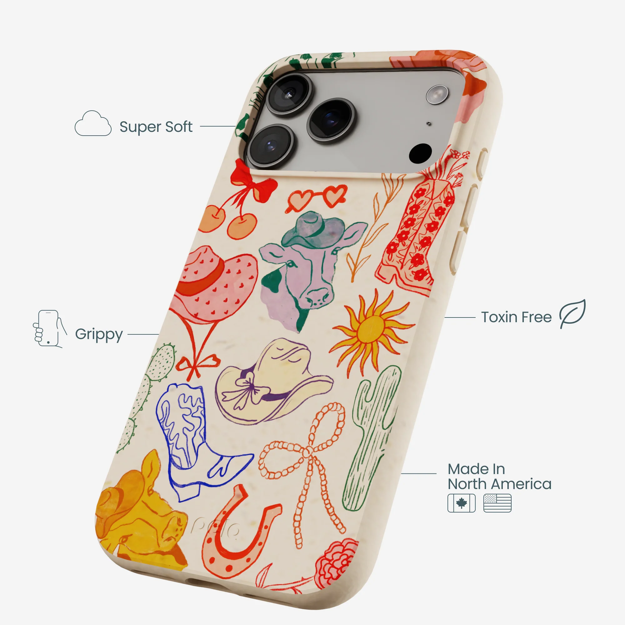 Seashell Retro Rodeo iPhone 17 Pro Max Case - Image 4