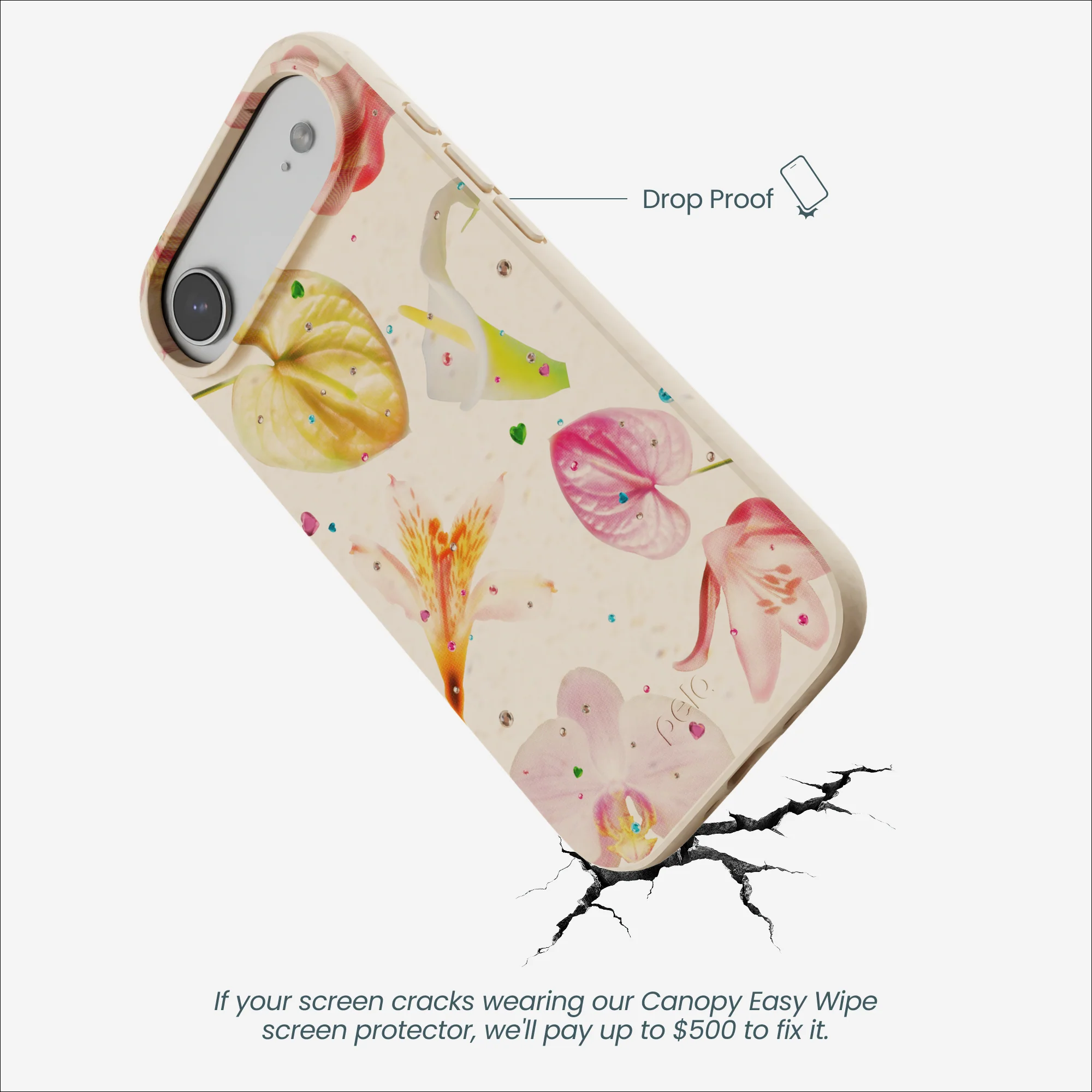 Seashell Rhinestone Bouquet iPhone Air Case - Image 4