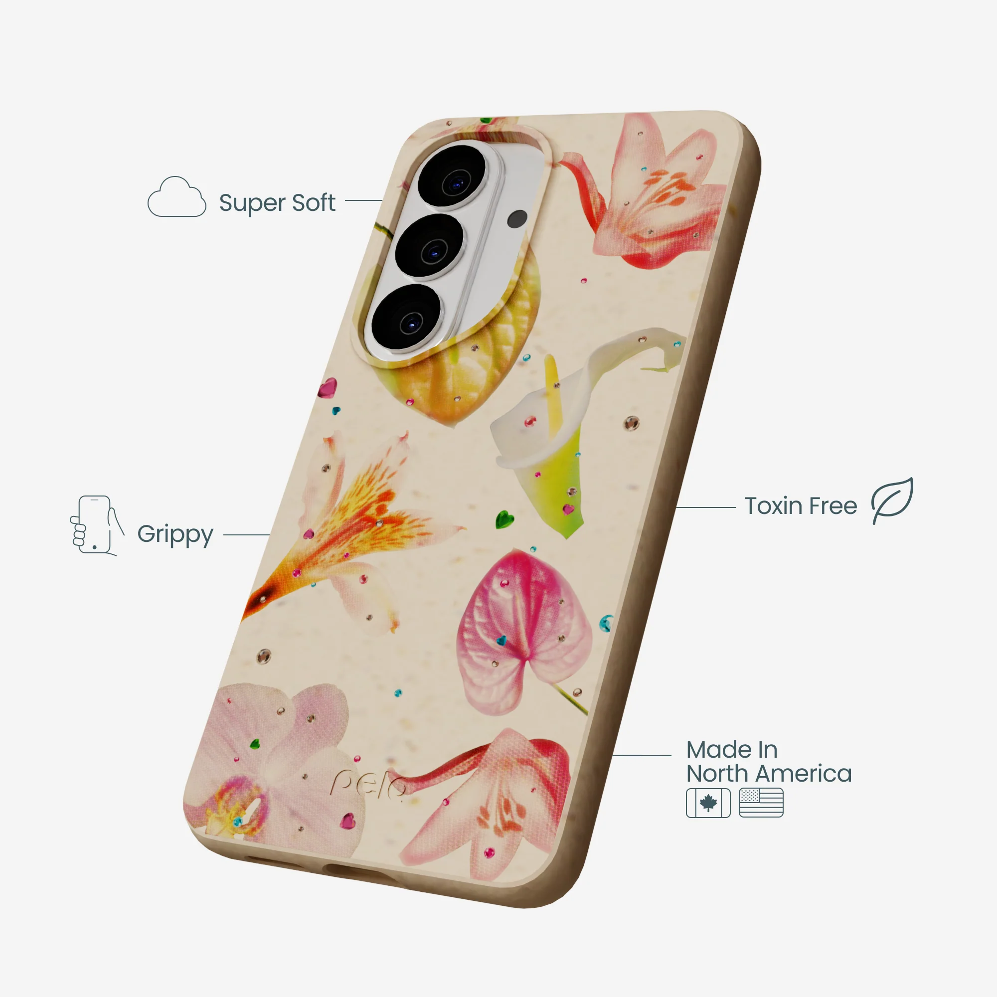 Seashell Rhinestone Bouquet Samsung Galaxy S26 Case - Image 4
