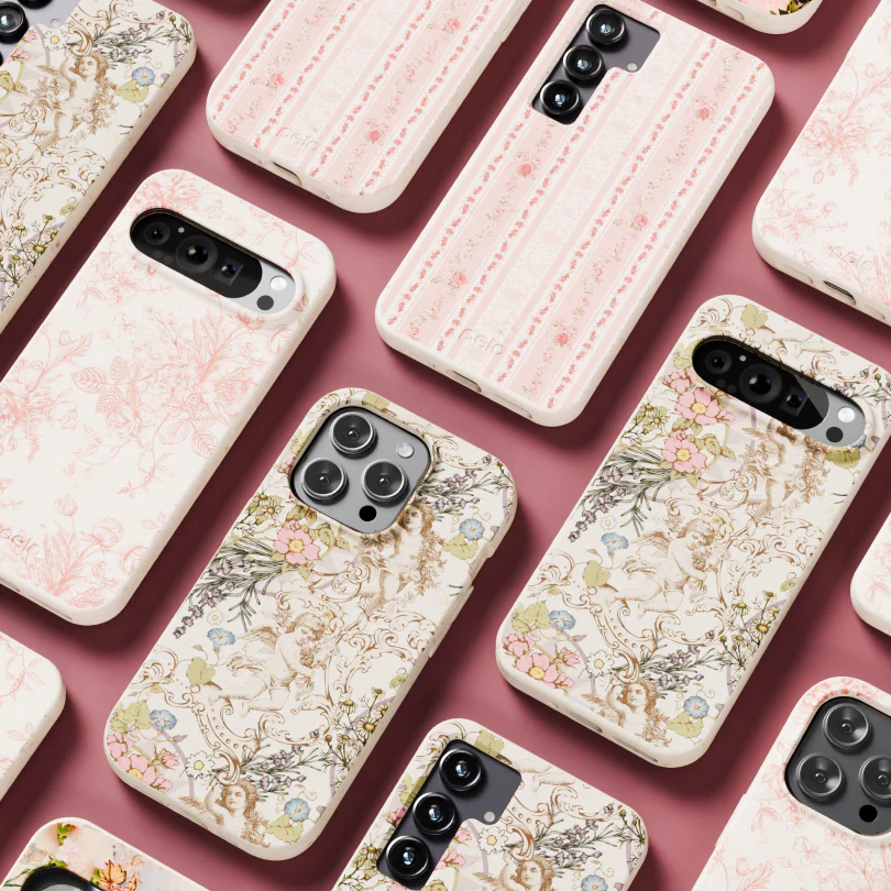 Seashell Rococo Bouquets iPhone 15 Pro Max Case - Image 6