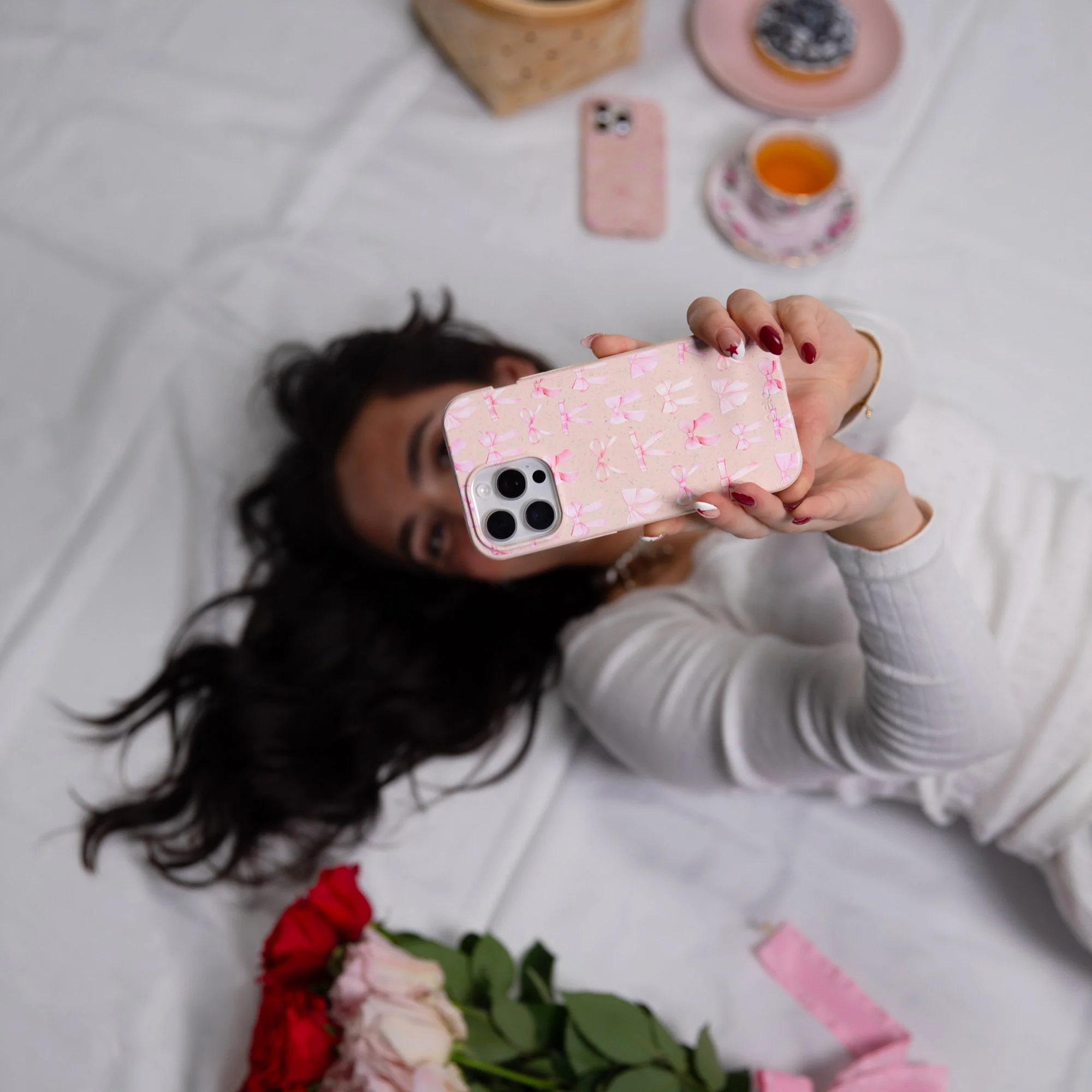 Seashell Rosy Bows Google Pixel 9a Case - Image 2