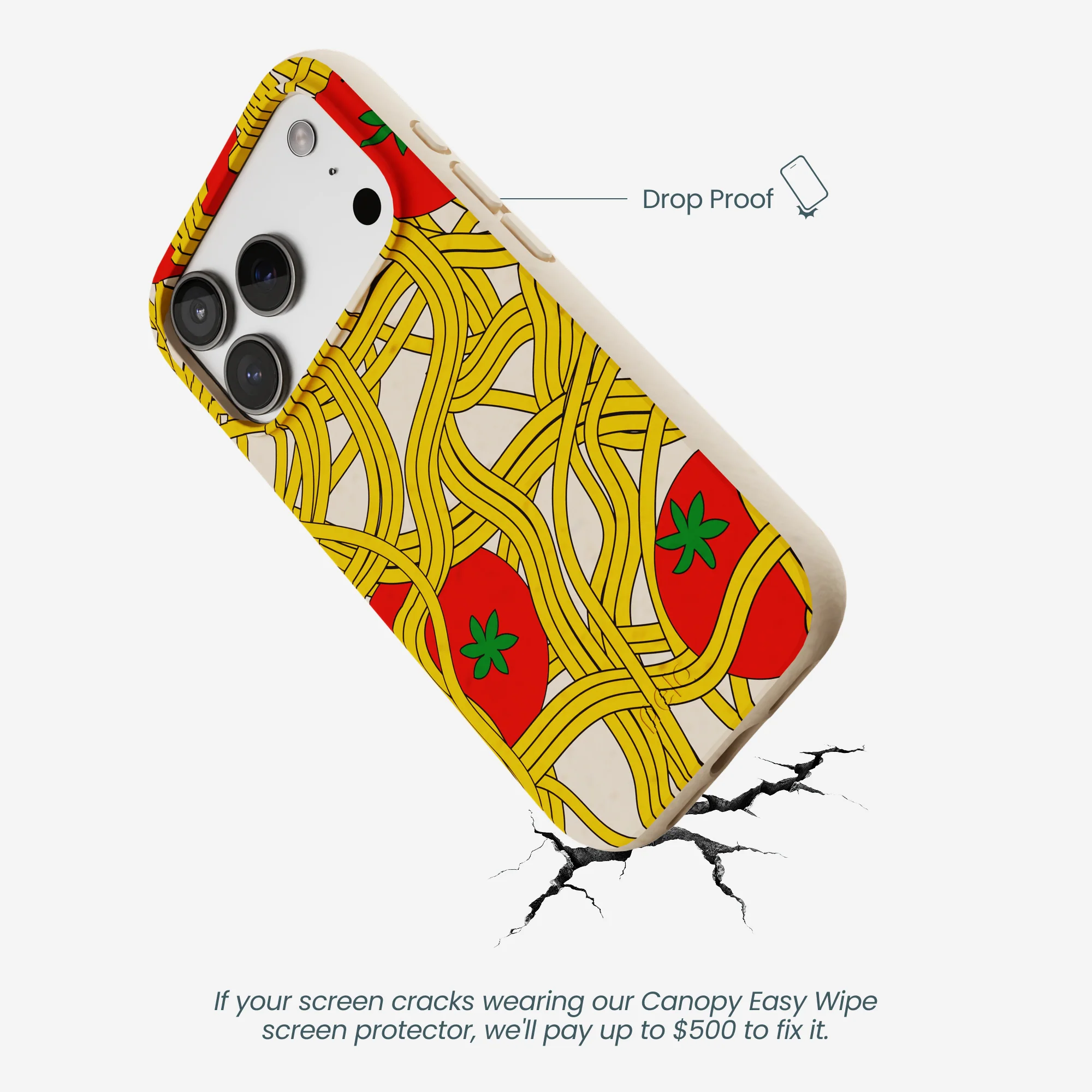 Seashell Spaghetti Splash iPhone 17 Pro Case - Image 5