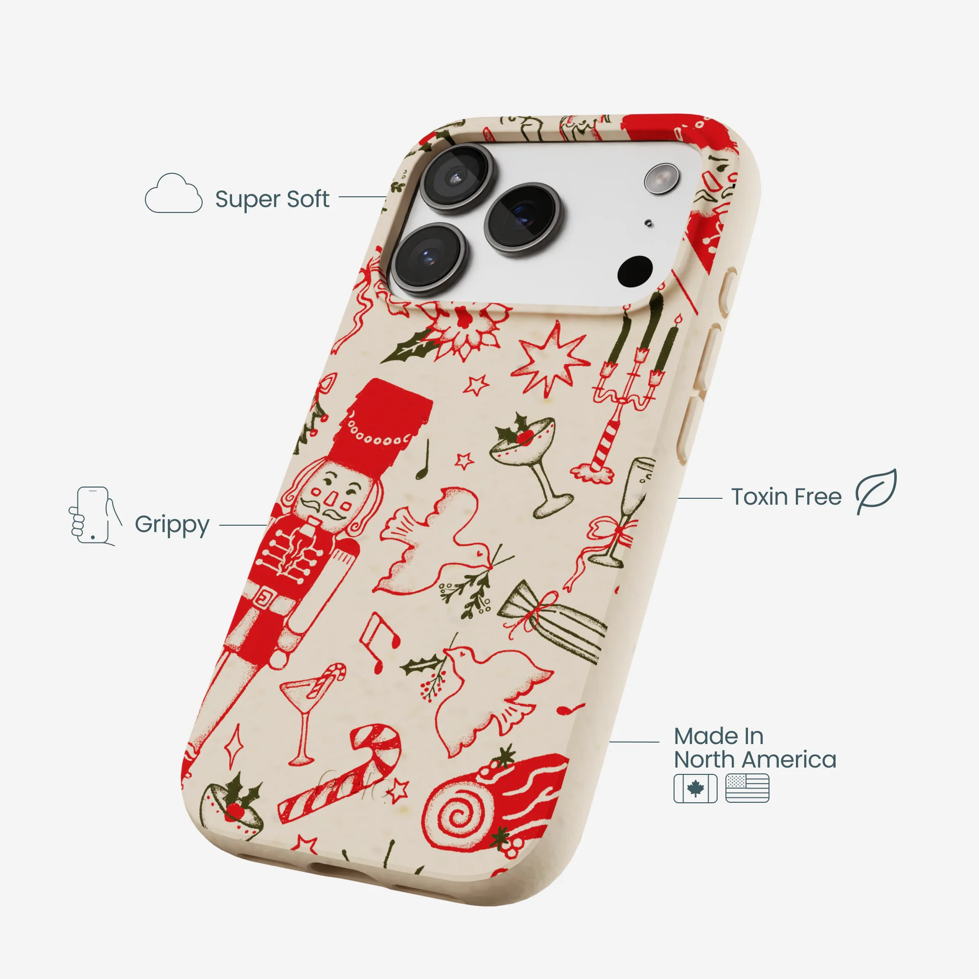 Seashell Sweet Nutcracker Mix iPhone 17 Pro Case - Image 4